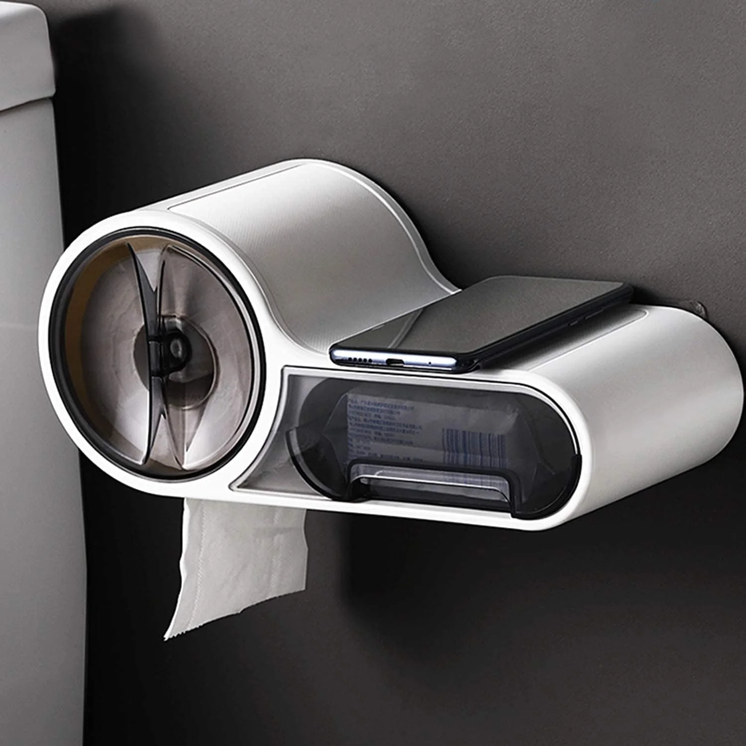 جا دستمال کاغذی رولی پلاستیکی خود چسب ضد آب سری استیکر جادویی Zollyss