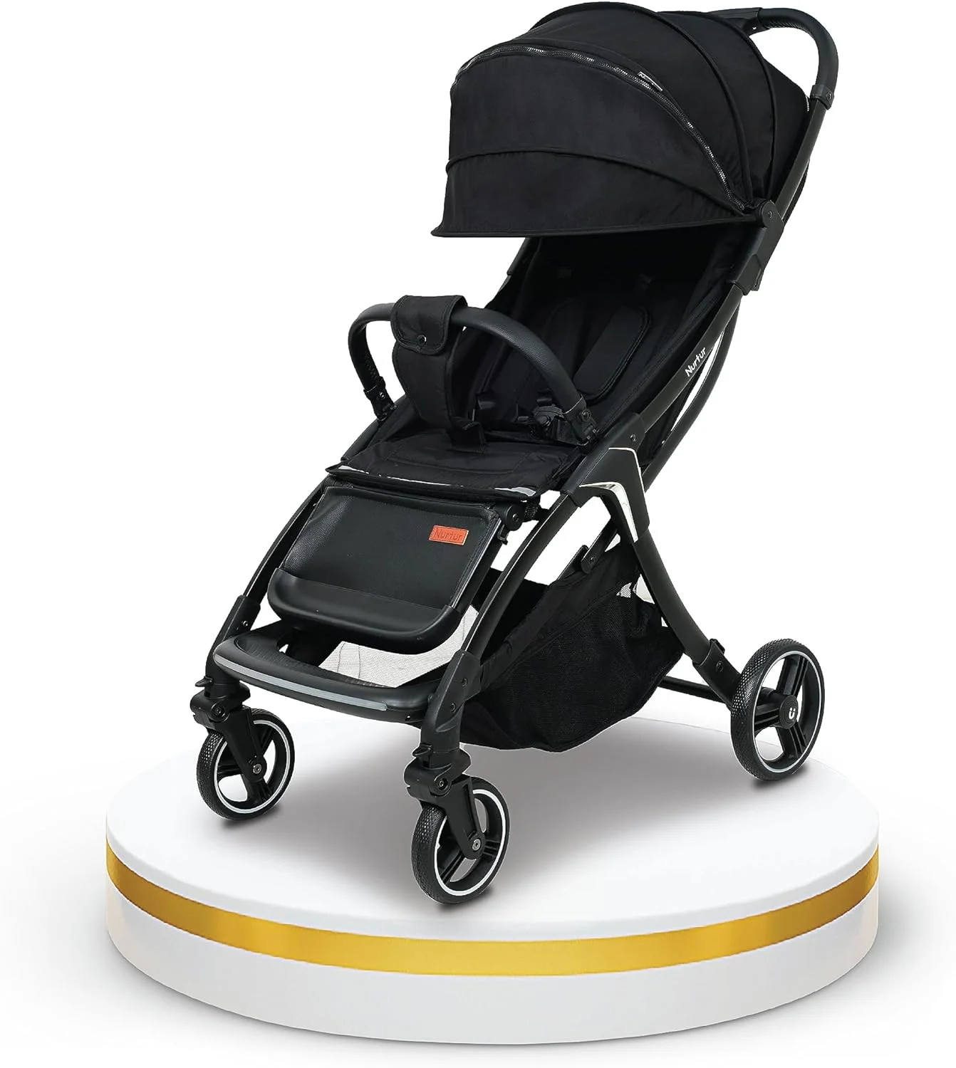 کالسکه سبک وزن Nurtur Rex – تاشو جمع و جور، سایبان آفتاب، بند شانه، طراحی گردش هوا، کالسکه قابل حمل برای کودکان نوپا 6-36 ماهه، تاشو آسان، آبی/مشکی