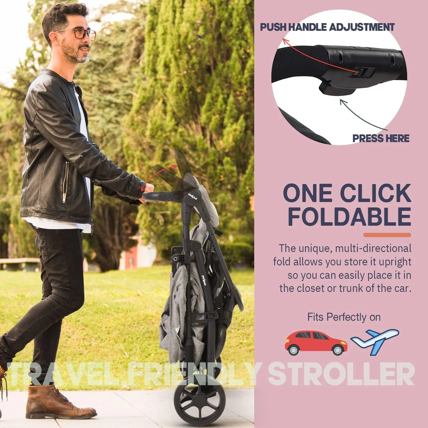 کالسکه کودک Baybee مناسب سفر هوایی با صندلی و سایبان قابل تنظیم 3 حالته، سبد حمل، فریم آلومینیومی و چرخ های بزرگ | کالسکه کودک برای کودکان نوپا 0-3 سال دختر پسر (نقره ای) کالسکه کودک Baybee مناسب سفر هوایی با صندلی و سایبان قابل تنظیم 3 حالته، سبد حمل، فریم آلومینیومی و چرخ های بزرگ | کالسکه کودک برای کودکان نوپا 0-3 سال دختر پسر (نقره ای)