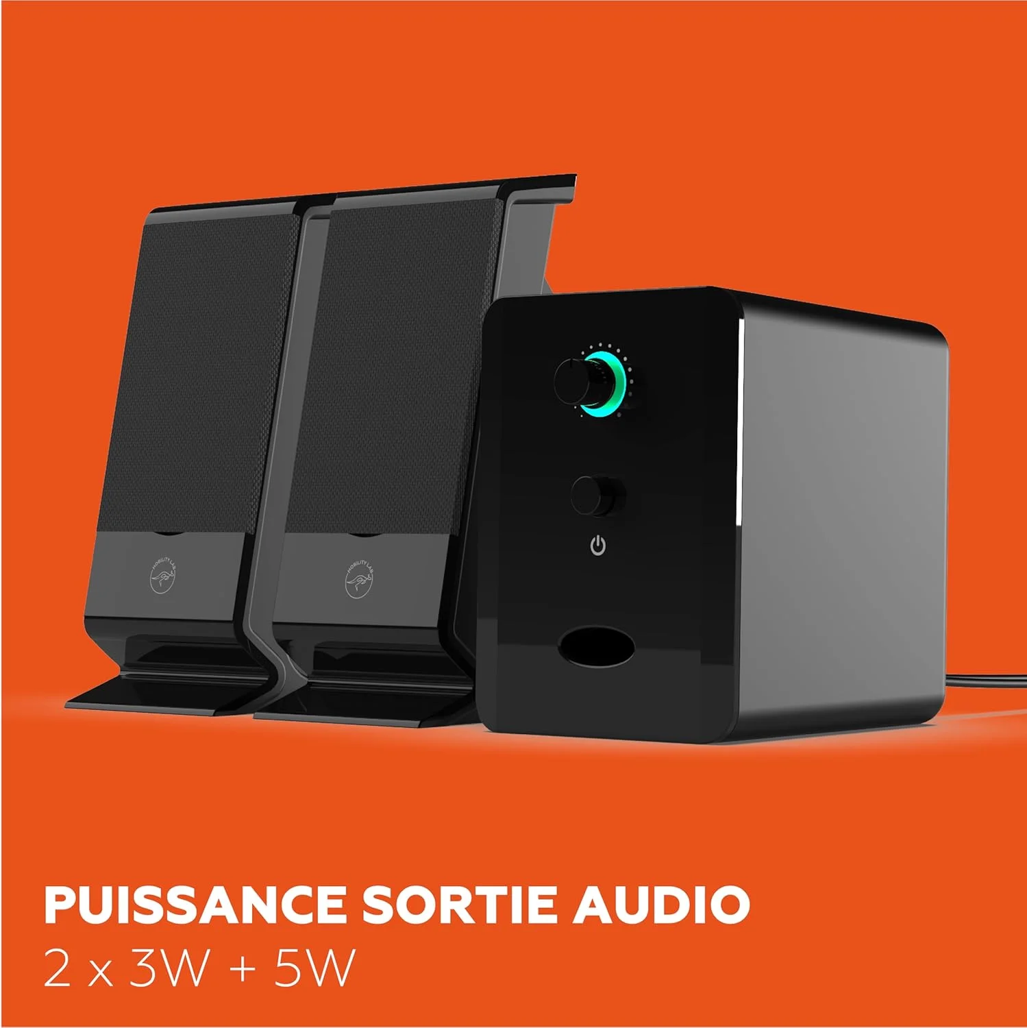 اسپیکر کامپیوتر 2.1 چند رسانه ای Mobility Lab ML314006 - صدای غنی، بیس قدرتمند، کنترل صدای یکپارچه، اتصال سیمی USB و جک - سازگار با MacOS و Windows - مشکی اسپیکر کامپیوتر 2.1 چند رسانه ای Mobility Lab ML314006 - صدای غنی، بیس قدرتمند، کنترل صدای یکپارچه، اتصال سیمی USB و جک - سازگار با MacOS و Windows - مشکی