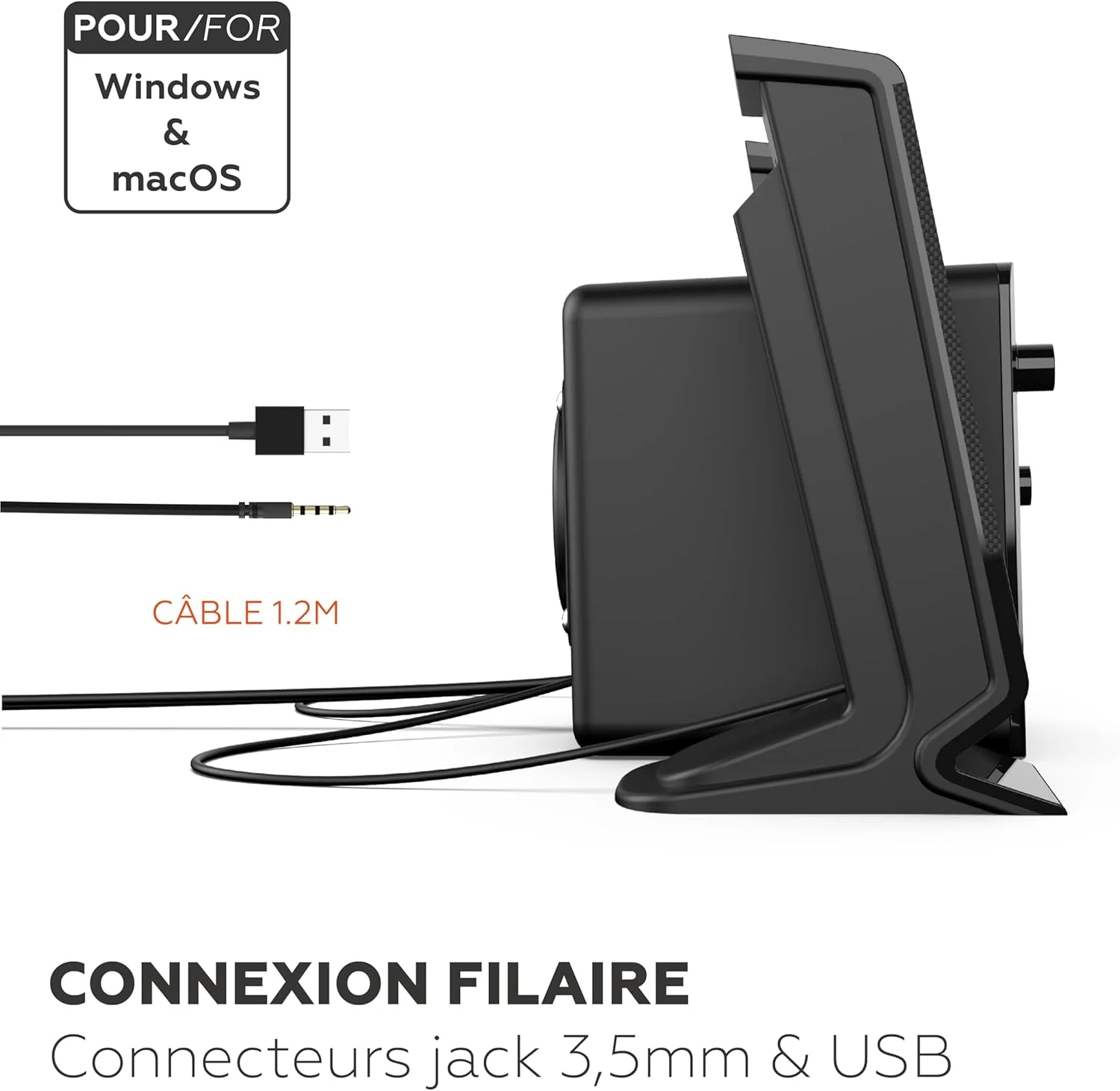 اسپیکر کامپیوتر 2.1 چند رسانه ای Mobility Lab ML314006 - صدای غنی، بیس قدرتمند، کنترل صدای یکپارچه، اتصال سیمی USB و جک - سازگار با MacOS و Windows - مشکی اسپیکر کامپیوتر 2.1 چند رسانه ای Mobility Lab ML314006 - صدای غنی، بیس قدرتمند، کنترل صدای یکپارچه، اتصال سیمی USB و جک - سازگار با MacOS و Windows - مشکی