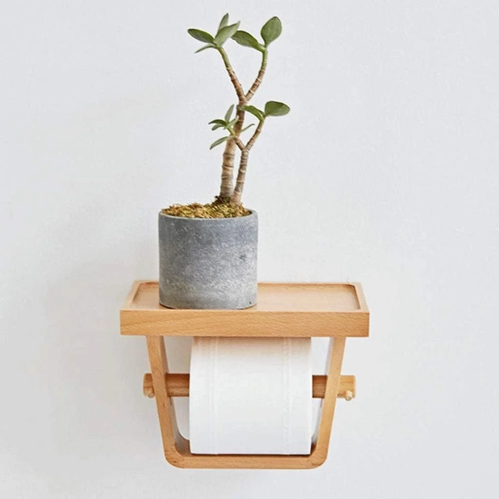 نگهدارنده رول توالت ZDmalt، نگهدارنده کاغذ توالت چوبی با قفسه، نگهدارنده رول دستمال کاغذی دیواری، پخش کننده دستمال کاغذی، مناسب حمام نگهدارنده رول توالت ZDmalt، نگهدارنده کاغذ توالت چوبی با قفسه، نگهدارنده رول دستمال کاغذی دیواری، پخش کننده دستمال کاغذی، مناسب حمام