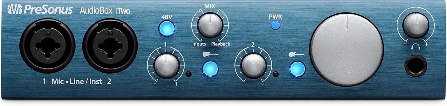 اینترفیس صوتی Presonus Audiobox Itwo 2X2 Usb/Ipad به همراه نرم افزار ضبط Studio One Artist و Ableton Live Lite Daw اینترفیس صوتی Presonus Audiobox Itwo 2X2 Usb/Ipad به همراه نرم افزار ضبط Studio One Artist و Ableton Live Lite Daw