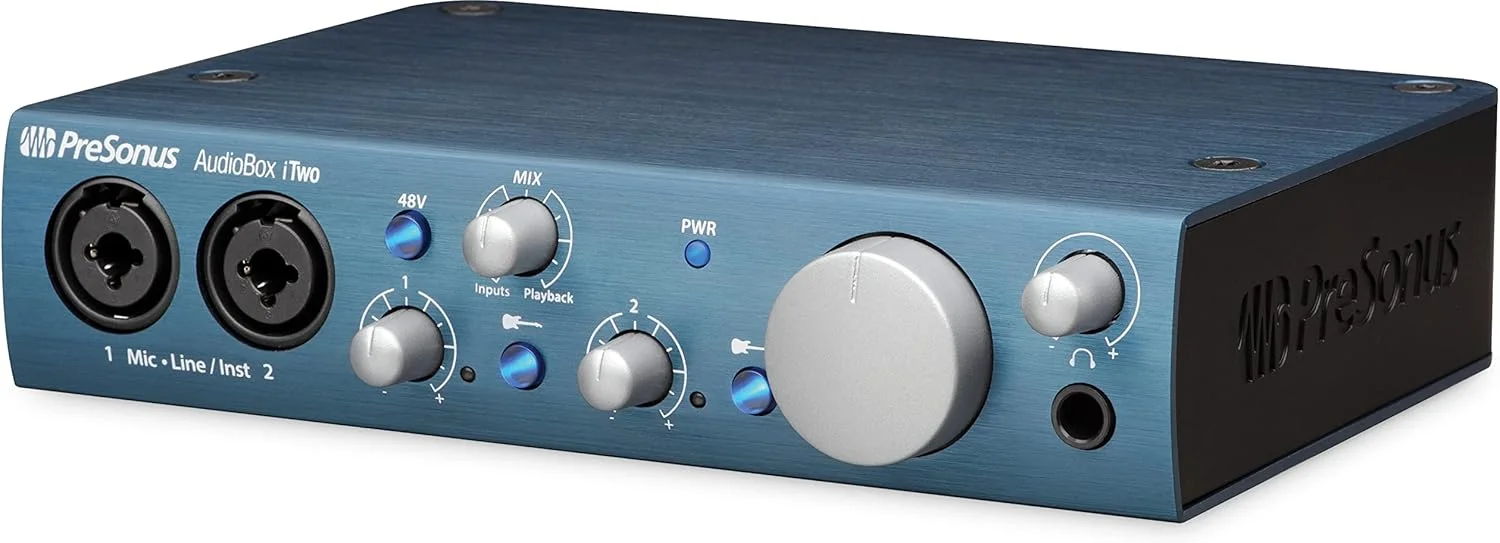 اینترفیس صوتی Presonus Audiobox Itwo 2X2 Usb/Ipad به همراه نرم افزار ضبط Studio One Artist و Ableton Live Lite Daw اینترفیس صوتی Presonus Audiobox Itwo 2X2 Usb/Ipad به همراه نرم افزار ضبط Studio One Artist و Ableton Live Lite Daw