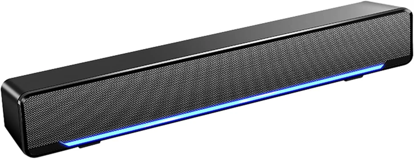 اسپیکر سیمی USB مدل Morelian V-196، ساب ووفر استریو، پخش کننده قدرتمند موسیقی، صدای فراگیر باس، ورودی صدا 3.5 میلی متری برای کامپیوتر، لپ تاپ، تلفن هوشمند، تبلت، MP3، MP4