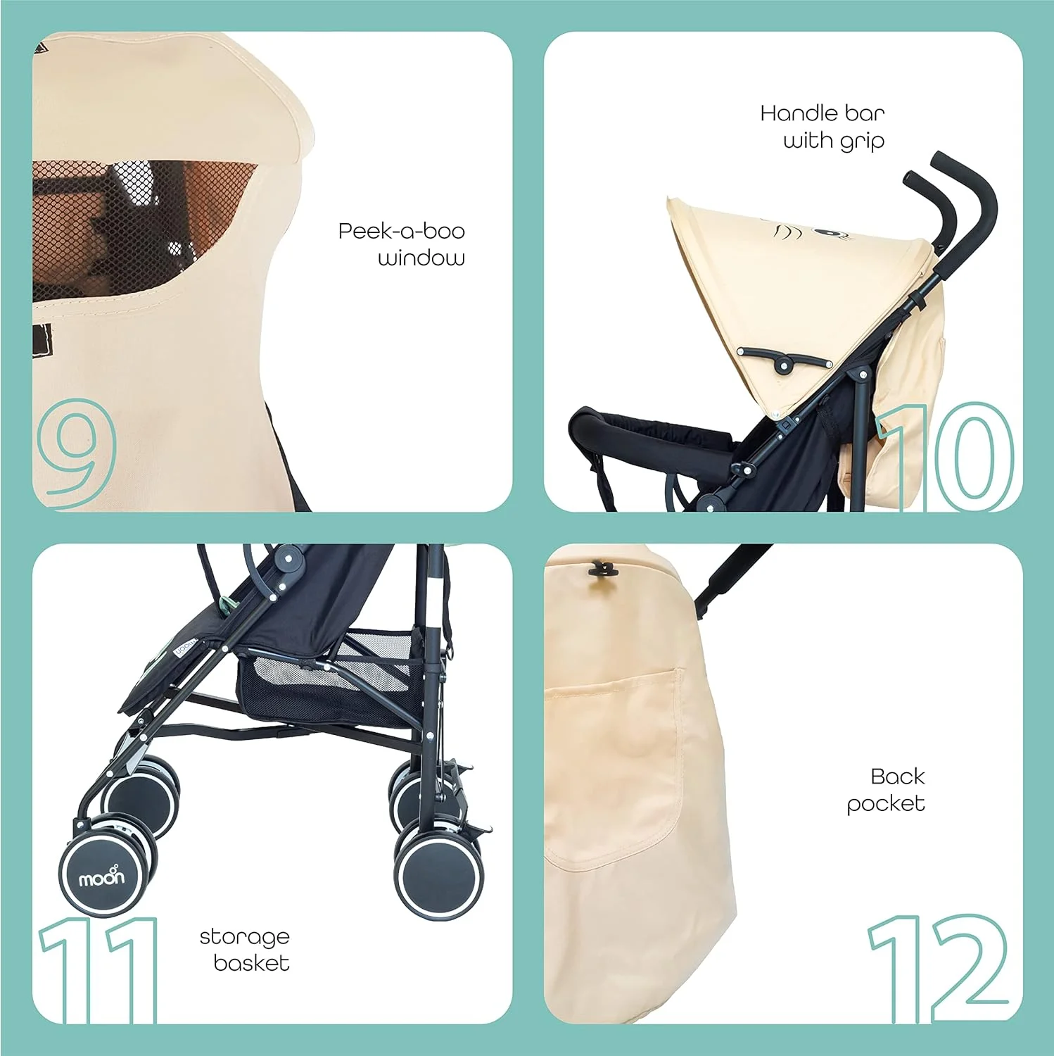 کالسکه عصایی کودک طرح سافاری برند مون – کالسکه چتری با طرح حیوانات و سایبان – سبک ترین کالسکه تاشو جمع و جور مناسب سفر – دارای حالت خواب، سبد خرید و بند شانه – مناسب از بدو تولد (تا 18 کیلوگرم) - طرح گربه کالسکه عصایی کودک طرح سافاری برند مون – کالسکه چتری با طرح حیوانات و سایبان – سبک ترین کالسکه تاشو جمع و جور مناسب سفر – دارای حالت خواب، سبد خرید و بند شانه – مناسب از بدو تولد (تا 18 کیلوگرم) - طرح گربه