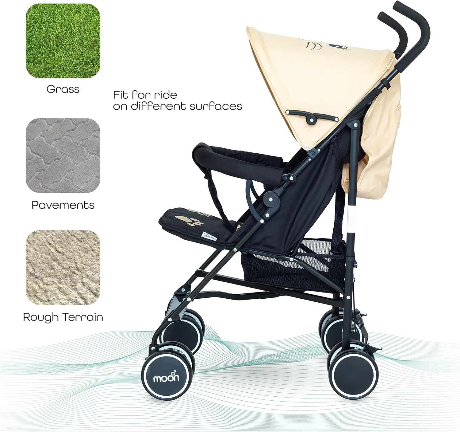 کالسکه عصایی کودک طرح سافاری برند مون – کالسکه چتری با طرح حیوانات و سایبان – سبک ترین کالسکه تاشو جمع و جور مناسب سفر – دارای حالت خواب، سبد خرید و بند شانه – مناسب از بدو تولد (تا 18 کیلوگرم) - طرح گربه کالسکه عصایی کودک طرح سافاری برند مون – کالسکه چتری با طرح حیوانات و سایبان – سبک ترین کالسکه تاشو جمع و جور مناسب سفر – دارای حالت خواب، سبد خرید و بند شانه – مناسب از بدو تولد (تا 18 کیلوگرم) - طرح گربه