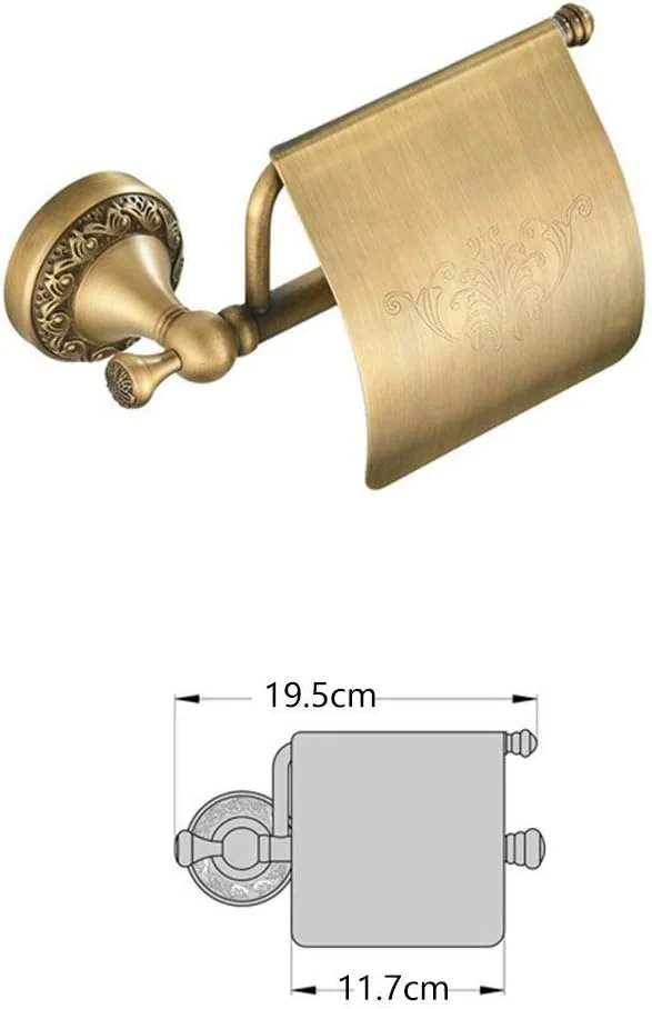جا دستمال توالت ZDmalt - ست لوازم جانبی حمام برنجی عتیقه، نصب شده روی دیوار جا دستمال توالت ZDmalt - ست لوازم جانبی حمام برنجی عتیقه، نصب شده روی دیوار