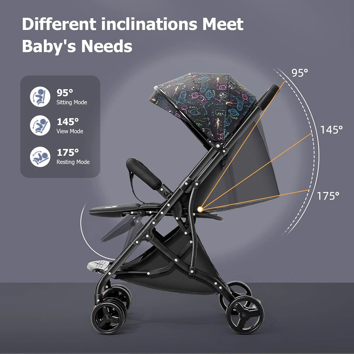 کالسکه مسافرتی سبک وزن کودک، کالسکه های جمع و جور کودک نوپا با دسته تلسکوپی، جا لیوانی و جیب ذخیره سازی، قابلیت حمل در هواپیما، تاشو سریع با یک دست، صندلی تکیه گاه نزدیک به حالت خوابیده کالسکه مسافرتی سبک وزن کودک، کالسکه های جمع و جور کودک نوپا با دسته تلسکوپی، جا لیوانی و جیب ذخیره سازی، قابلیت حمل در هواپیما، تاشو سریع با یک دست، صندلی تکیه گاه نزدیک به حالت خوابیده