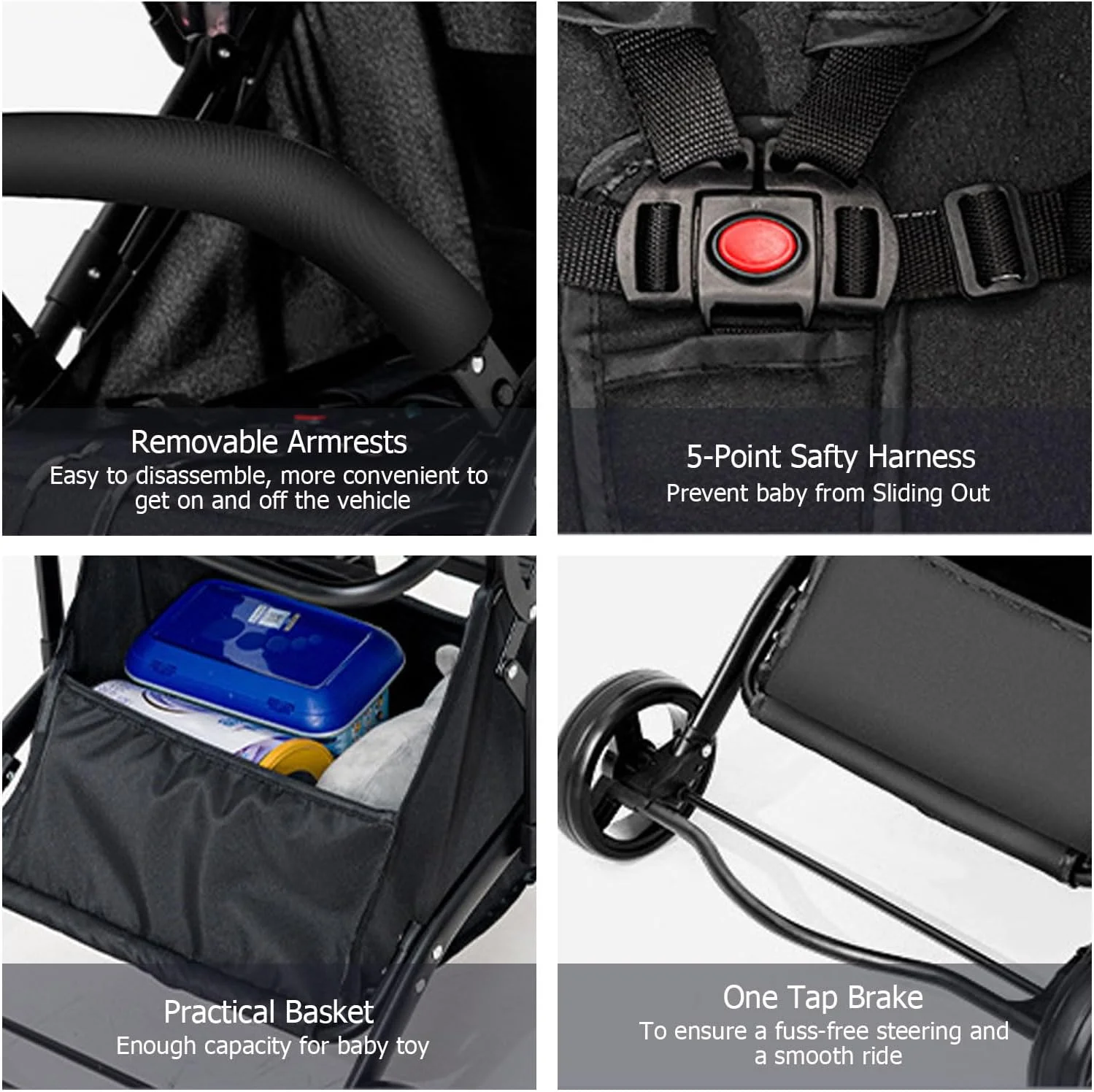 کالسکه مسافرتی سبک وزن کودک، کالسکه های جمع و جور کودک نوپا با دسته تلسکوپی، جا لیوانی و جیب ذخیره سازی، قابلیت حمل در هواپیما، تاشو سریع با یک دست، صندلی تکیه گاه نزدیک به حالت خوابیده کالسکه مسافرتی سبک وزن کودک، کالسکه های جمع و جور کودک نوپا با دسته تلسکوپی، جا لیوانی و جیب ذخیره سازی، قابلیت حمل در هواپیما، تاشو سریع با یک دست، صندلی تکیه گاه نزدیک به حالت خوابیده