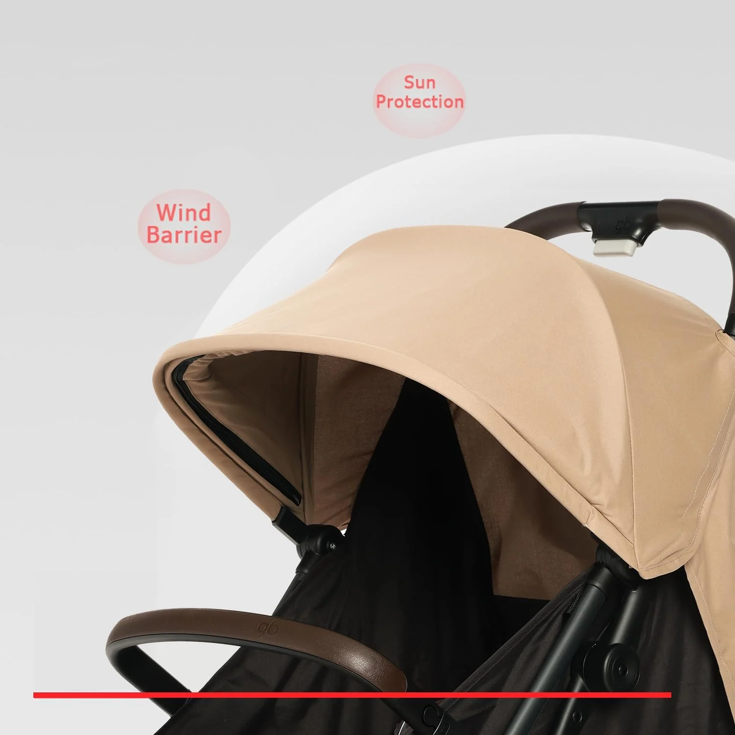 کالسکه مسافرتی سبک وزن gb WEE برای نوزادان و کودکان نوپا، مطابق با ابعاد چمدان کابین هواپیما، زرد مشکی