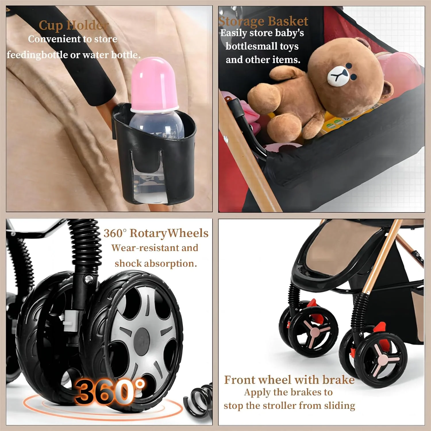 کالسکه سبک وزن دو طرفه، کالسکه مسافرتی تاشو نوزاد با یک کلیک با دسته برگشت پذیر، سیستم جذب شوک، ترمزهای قوی، صندلی فوق العاده پهن، کالسکه سبک وزن برای نوزاد، کودک/نوپا کالسکه سبک وزن دو طرفه، کالسکه مسافرتی تاشو نوزاد با یک کلیک با دسته برگشت پذیر، سیستم جذب شوک، ترمزهای قوی، صندلی فوق العاده پهن، کالسکه سبک وزن برای نوزاد، کودک/نوپا