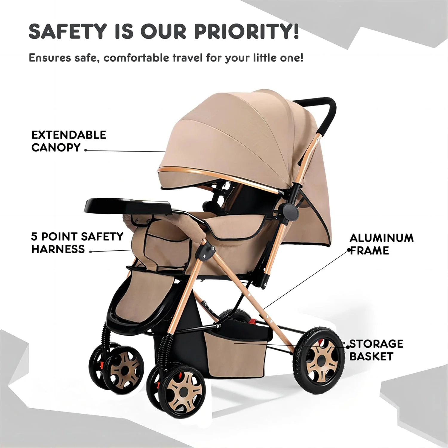 کالسکه سبک وزن دو طرفه، کالسکه مسافرتی تاشو نوزاد با یک کلیک با دسته برگشت پذیر، سیستم جذب شوک، ترمزهای قوی، صندلی فوق العاده پهن، کالسکه سبک وزن برای نوزاد، کودک/نوپا کالسکه سبک وزن دو طرفه، کالسکه مسافرتی تاشو نوزاد با یک کلیک با دسته برگشت پذیر، سیستم جذب شوک، ترمزهای قوی، صندلی فوق العاده پهن، کالسکه سبک وزن برای نوزاد، کودک/نوپا