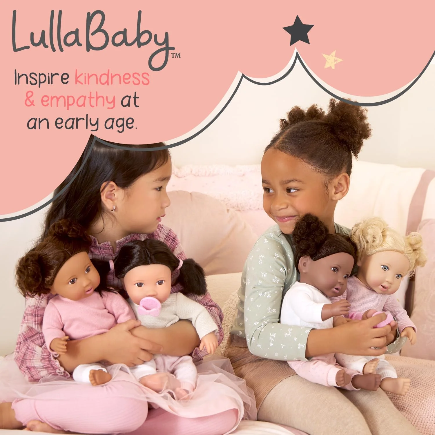 کالسکه عروسک دوقلو LullaBaby - کالسکه اسباب بازی صورتی با ستاره های طلایی - سایبان تاشو، چرخ های گردان و سبد ذخیره سازی - لوازم جانبی عروسک - اسباب بازی برای کودکان 2 سال به بالا - کالسکه عروسک دوتایی کالسکه عروسک دوقلو LullaBaby - کالسکه اسباب بازی صورتی با ستاره های طلایی - سایبان تاشو، چرخ های گردان و سبد ذخیره سازی - لوازم جانبی عروسک - اسباب بازی برای کودکان 2 سال به بالا - کالسکه عروسک دوتایی