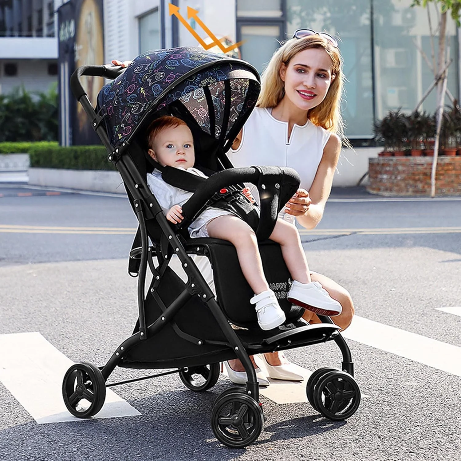 کالسکه مسافرتی سبک وزن کودک، کالسکه های جمع و جور کودک نوپا با دسته تلسکوپی، جا لیوانی و جیب ذخیره سازی، قابلیت حمل در هواپیما، تاشو سریع با یک دست، صندلی تکیه گاه نزدیک به حالت خوابیده کالسکه مسافرتی سبک وزن کودک، کالسکه های جمع و جور کودک نوپا با دسته تلسکوپی، جا لیوانی و جیب ذخیره سازی، قابلیت حمل در هواپیما، تاشو سریع با یک دست، صندلی تکیه گاه نزدیک به حالت خوابیده