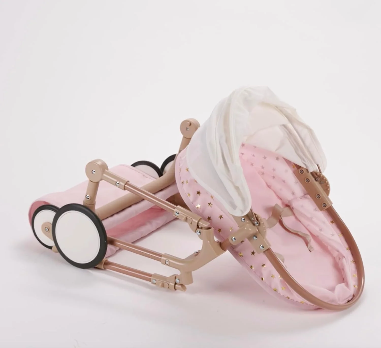 کالسکه عروسک دوقلو LullaBaby - کالسکه اسباب بازی صورتی با ستاره های طلایی - سایبان تاشو، چرخ های گردان و سبد ذخیره سازی - لوازم جانبی عروسک - اسباب بازی برای کودکان 2 سال به بالا - کالسکه عروسک دوتایی کالسکه عروسک دوقلو LullaBaby - کالسکه اسباب بازی صورتی با ستاره های طلایی - سایبان تاشو، چرخ های گردان و سبد ذخیره سازی - لوازم جانبی عروسک - اسباب بازی برای کودکان 2 سال به بالا - کالسکه عروسک دوتایی