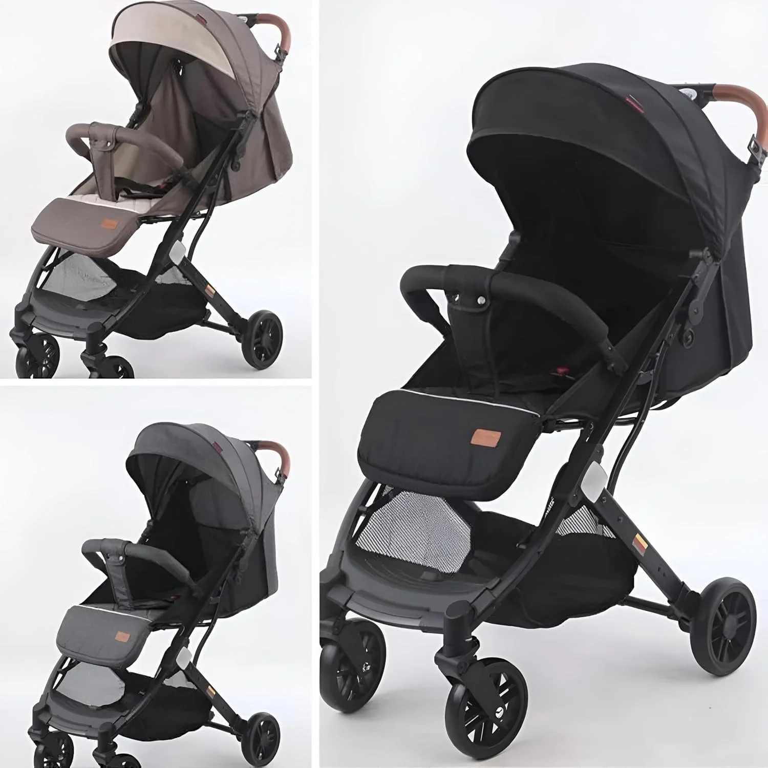 کالسکه مسافرتی سبک وزن با قابلیت تاشو تک دکمه ای و دسته معکوس شونده، کالسکه تاشو مناسب نوزادان و کودکان نوپا تا 4 سال | ایده آل برای مسافرت با نوزاد، کالسکه عصایی