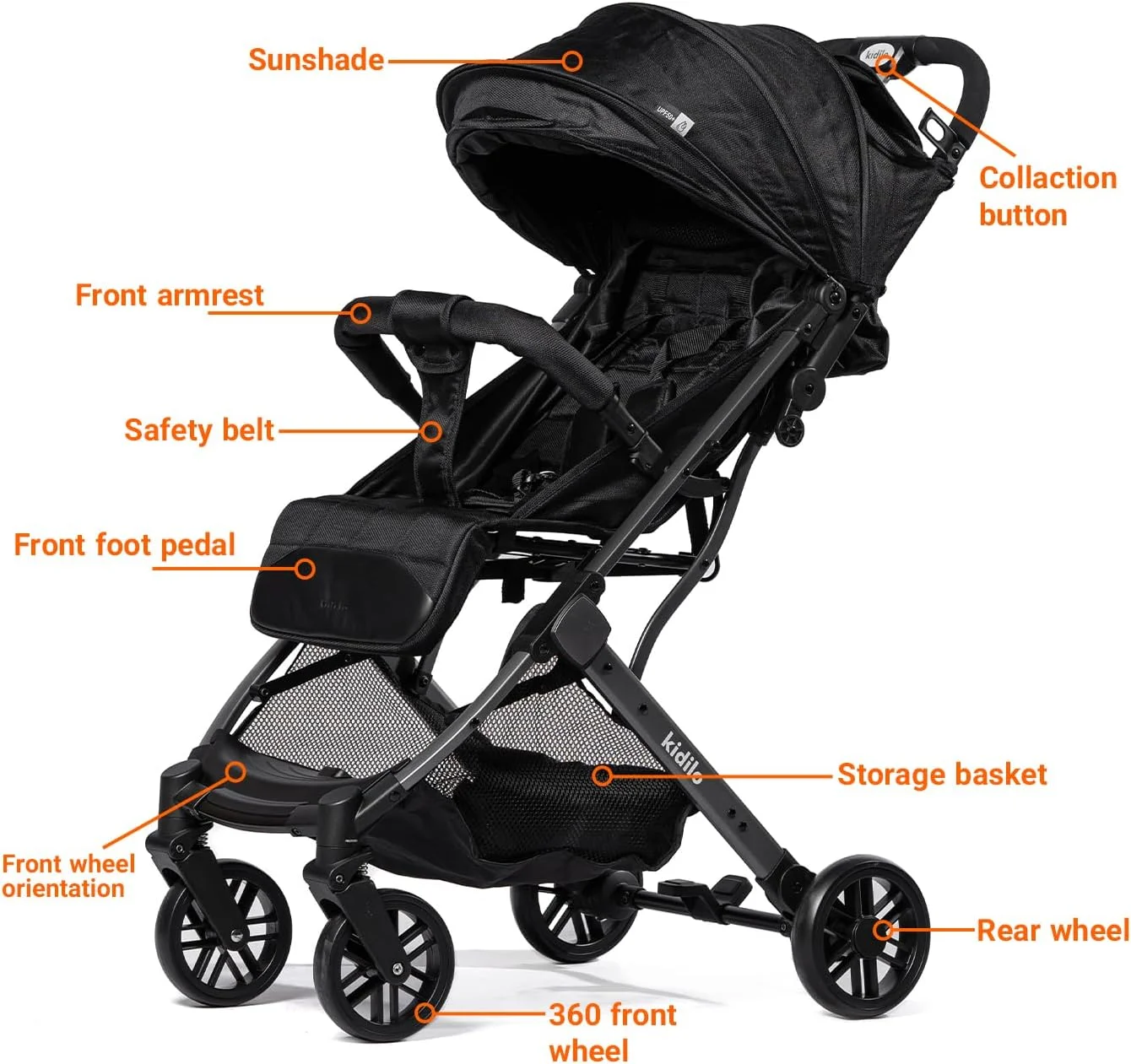 کالسکه بچه کیدیلو | کالسکه سبک و جمع و جور کودک | کالسکه راحت و تاشو برای نوزادان و کودکان نوپا تا 4 سال | لوازم مسافرتی عالی برای نوزاد، کالسکه چتری کالسکه بچه کیدیلو | کالسکه سبک و جمع و جور کودک | کالسکه راحت و تاشو برای نوزادان و کودکان نوپا تا 4 سال | لوازم مسافرتی عالی برای نوزاد، کالسکه چتری