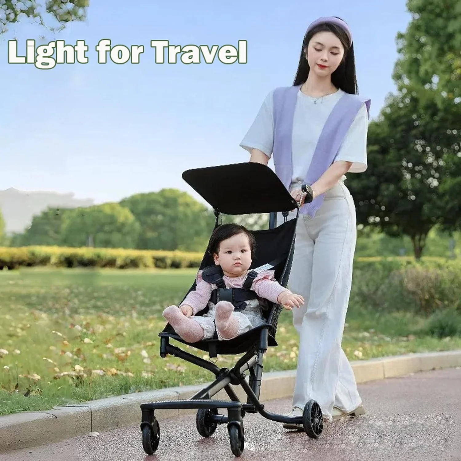 کالسکه مسافرتی سبک وزن مناسب هواپیما، کالسکه فوق العاده جمع و جور کودک با سایبان برای نوزادان و کودکان 6 تا 48 ماهه، تاشو آسان با یک دست برای قفسه چمدان هواپیما و صندوق عقب خودرو (مشکی) کالسکه مسافرتی سبک وزن مناسب هواپیما، کالسکه فوق العاده جمع و جور کودک با سایبان برای نوزادان و کودکان 6 تا 48 ماهه، تاشو آسان با یک دست برای قفسه چمدان هواپیما و صندوق عقب خودرو (مشکی)