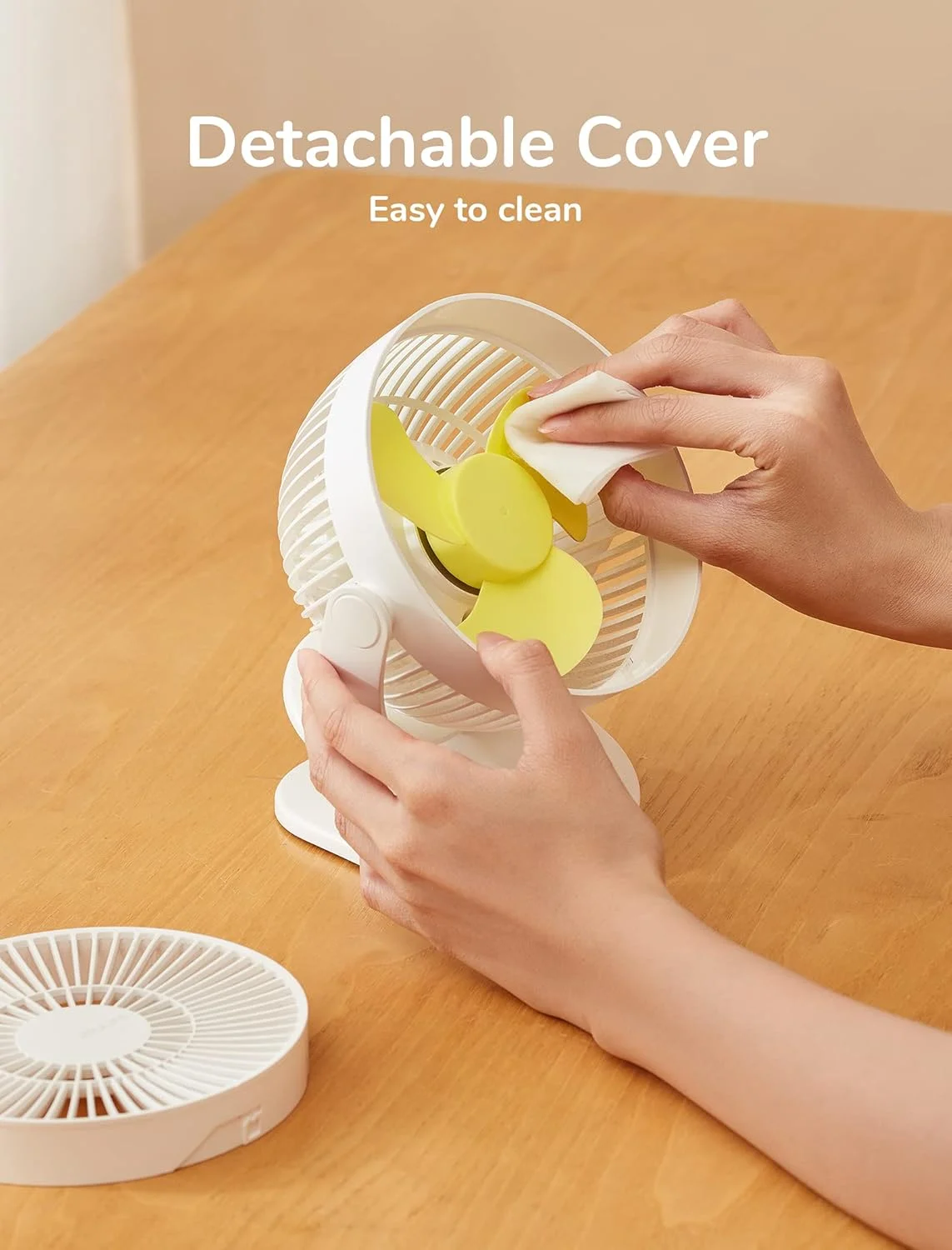 پنکه گیره ای کالسکه کودک JISULIFE، با باتری 4000 میلی آمپر ساعتی، کوچک و قابل حمل، طراحی باریک و بی صدا، 4 سرعت تا حداکثر 14 ساعت، ایده آل برای تخت، میز، صندلی ماشین - سفید شیری پنکه گیره ای کالسکه کودک JISULIFE، با باتری 4000 میلی آمپر ساعتی، کوچک و قابل حمل، طراحی باریک و بی صدا، 4 سرعت تا حداکثر 14 ساعت، ایده آل برای تخت، میز، صندلی ماشین - سفید شیری