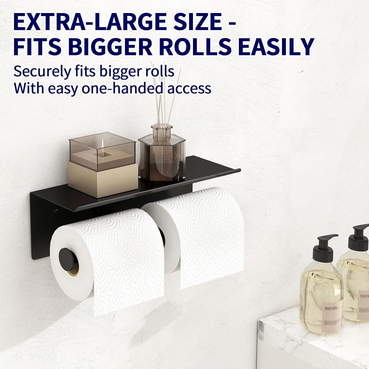 جا دستمال کاغذی یومور، استیل ضد زنگ 304، جا دستمال رولی دو قلو با قفسه، نصب دیواری، جای نگهداری دستمال توالت، جای دستمال مرطوب، روکش نیکل برس خورده (مشکی) جا دستمال کاغذی یومور، استیل ضد زنگ 304، جا دستمال رولی دو قلو با قفسه، نصب دیواری، جای نگهداری دستمال توالت، جای دستمال مرطوب، روکش نیکل برس خورده (مشکی)