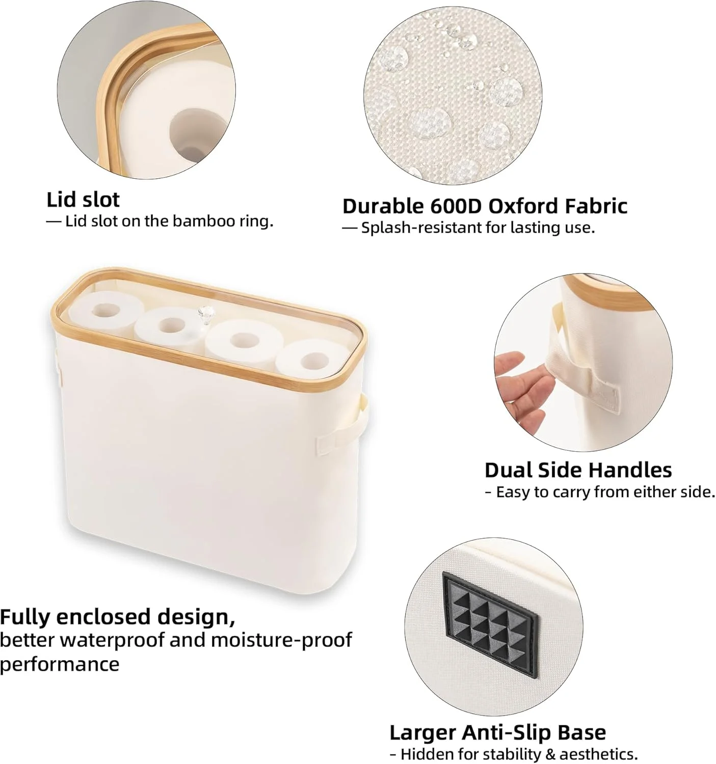 سبد ذخیره سازی دستمال توالت ZAZROOM - سازمان دهنده دستمال توالت با درب شفاف، نگهدارنده دستمال توالت حمام برای حداکثر 9 رول بزرگ، ایستاده و تاشو سبد ذخیره سازی دستمال توالت ZAZROOM - سازمان دهنده دستمال توالت با درب شفاف، نگهدارنده دستمال توالت حمام برای حداکثر 9 رول بزرگ، ایستاده و تاشو