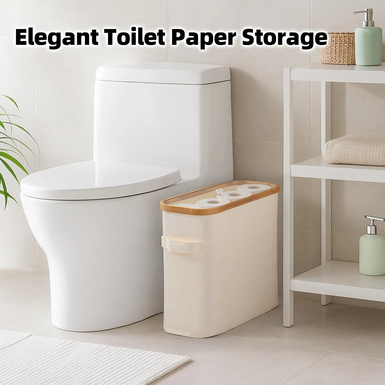 سبد ذخیره سازی دستمال توالت ZAZROOM - سازمان دهنده دستمال توالت با درب شفاف، نگهدارنده دستمال توالت حمام برای حداکثر 9 رول بزرگ، ایستاده و تاشو سبد ذخیره سازی دستمال توالت ZAZROOM - سازمان دهنده دستمال توالت با درب شفاف، نگهدارنده دستمال توالت حمام برای حداکثر 9 رول بزرگ، ایستاده و تاشو