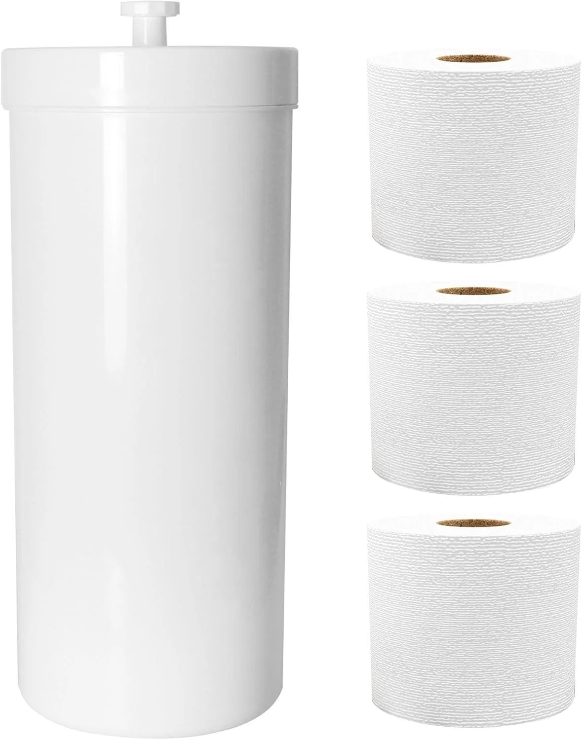 جا دستمال کاغذی پلاستیکی یونگ‌اور، نگهدارنده 3 رول دستمال توالت، سازمان دهنده جمع و جور رول دستمال توالت با درب