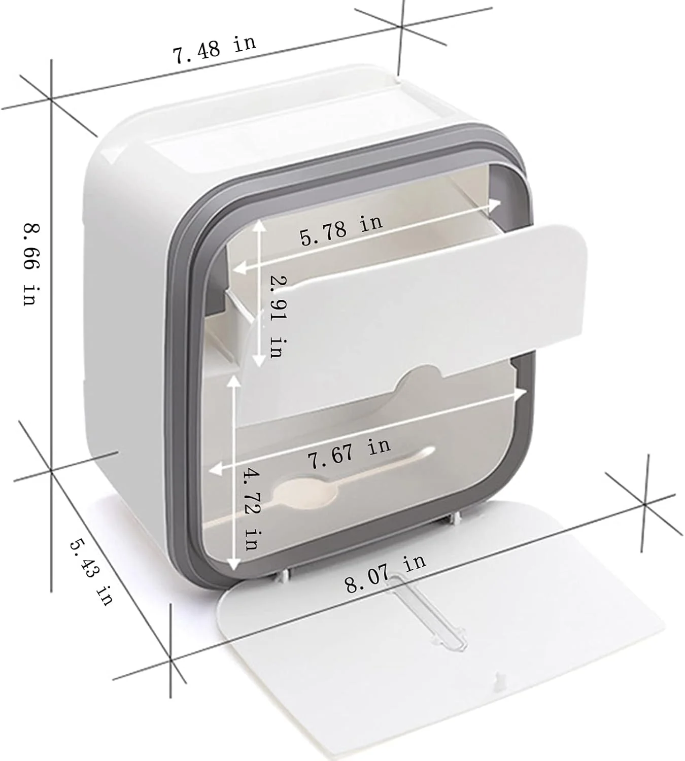 جا دستمال کاغذی چسبی یوسن، نصب دیواری چند منظوره، نگهدارنده دستمال توالت، سازمان دهنده توالت (خاکستری) جا دستمال کاغذی چسبی یوسن، نصب دیواری چند منظوره، نگهدارنده دستمال توالت، سازمان دهنده توالت (خاکستری)