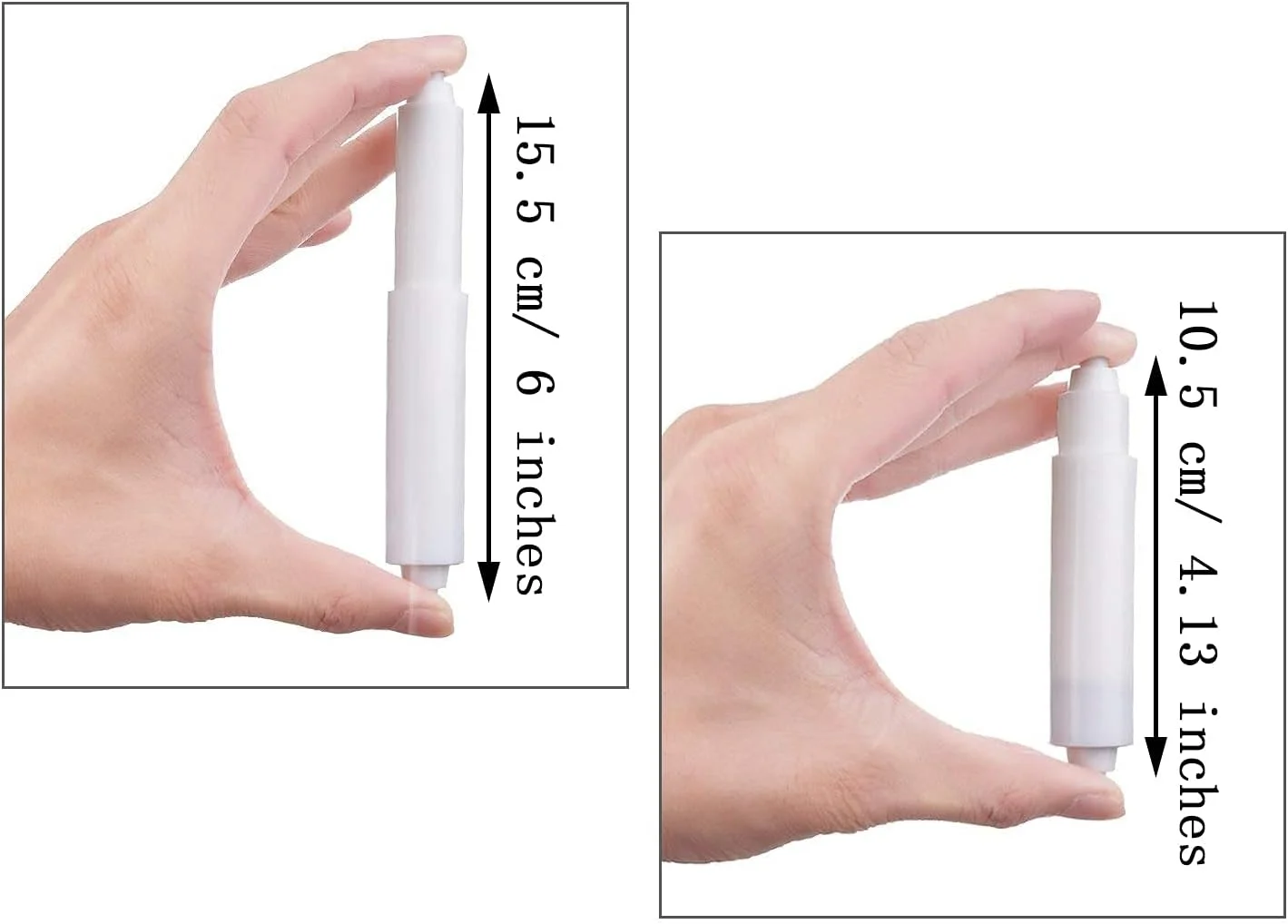نگهدارنده کاغذ توالت پلاستیکی یوسن، 3 عددی، پخش کننده کاغذ توالت، جعبه دستمال کاغذی حمام با غلتک فنری (سفید)