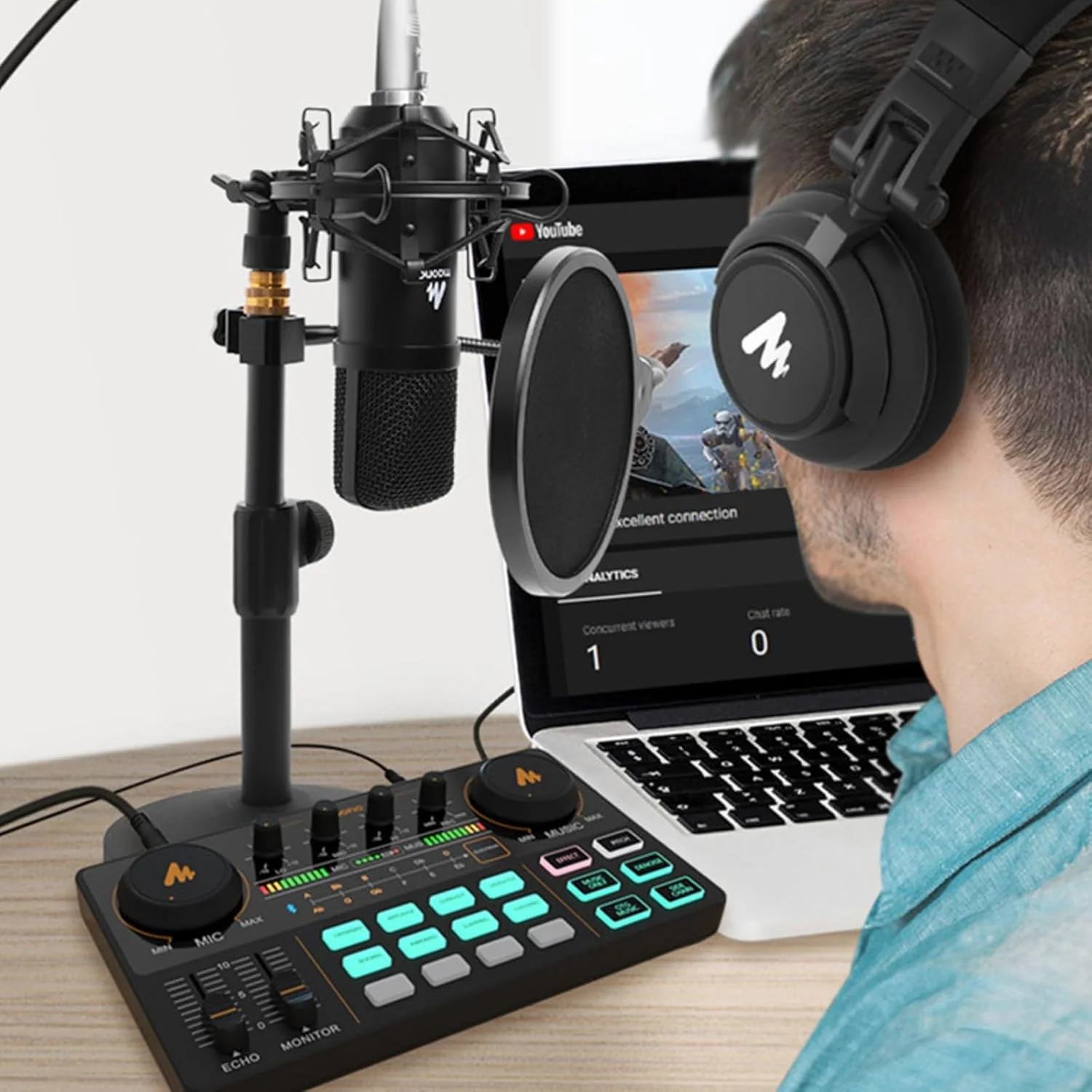 MAONO MAONOCASTER Portable All-In-One Podcast Production Studio MAONO MAONOCASTER Portable All-In-One Podcast Production Studio