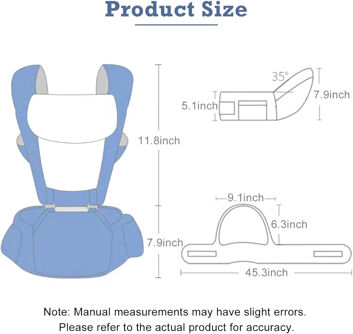 آغوشی نوزاد چند منظوره KASTWAVE با نشیمنگاه کمری، نگهدارنده ارگونومیک 15 در 1 کودک، قابل تنظیم برای همه آب و هوا، با سایه بان و محافظ باد، جیب های ذخیره سازی، ایده آل برای 0-48 ماه