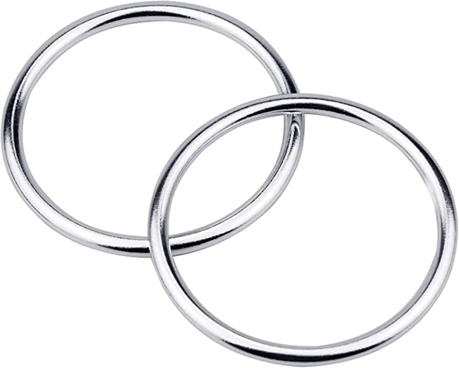 حلقه های آلومینیومی حامل نوزاد KASTWAVE، بسته 2 عددی، حلقه های پارچه ای برای نوزادان، کودکان نوپا، حامل ها و پارچه ها، نقره ای، مورد علاقه مادران - 3.5 اینچ، ایمن، بادوام، بدون تغییر شکل، حمل آسان، مناسب برای شیردهی