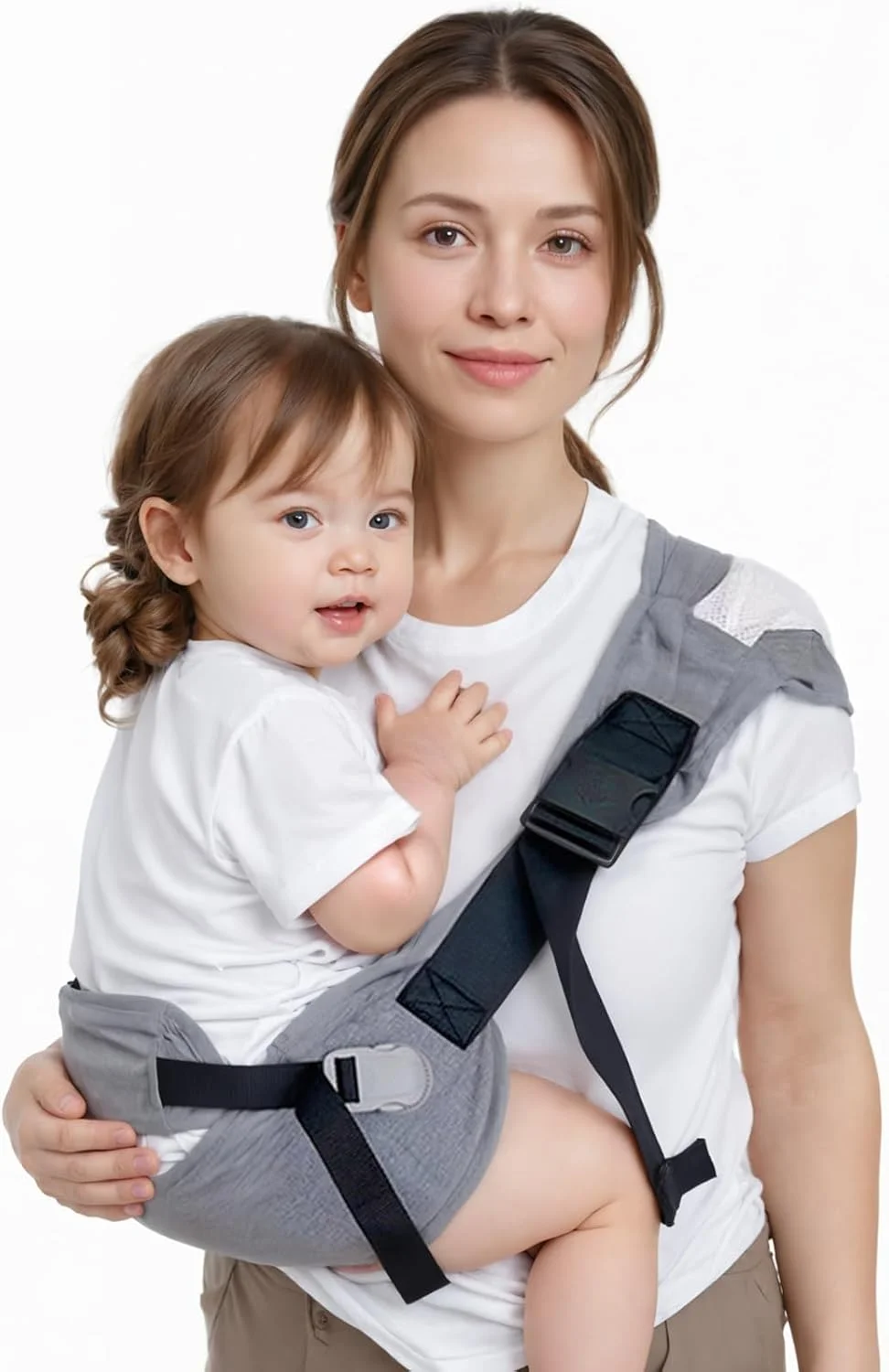 آغوشی کودک قابل حمل KASTWAVE، آغوشی نوزاد تا کودک - آغوشی قابل تنظیم کودک، آغوشی کودک برای 11 تا 27 کیلوگرم، آغوشی راحت کودک برای حمل بدون دست