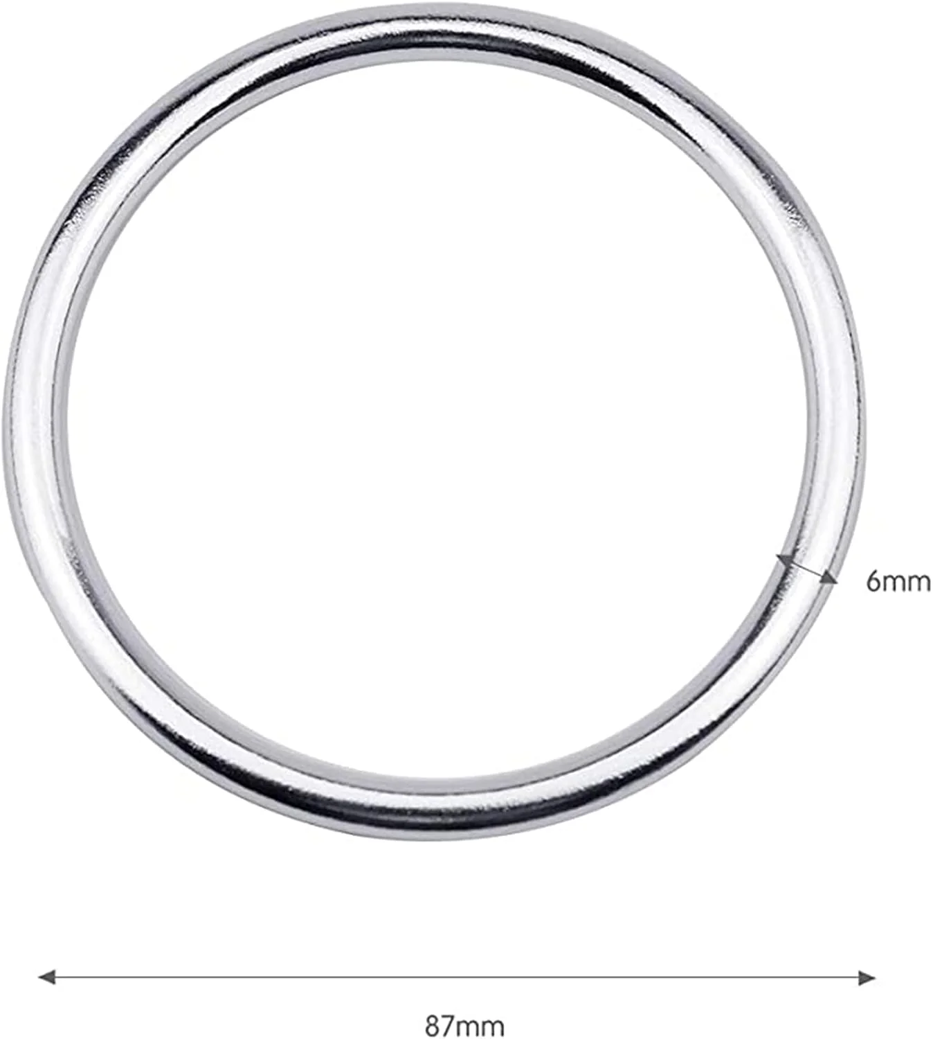 حلقه های آلومینیومی حامل نوزاد KASTWAVE، بسته 2 عددی، حلقه های پارچه ای برای نوزادان، کودکان نوپا، حامل ها و پارچه ها، نقره ای، مورد علاقه مادران - 3.5 اینچ، ایمن، بادوام، بدون تغییر شکل، حمل آسان، مناسب برای شیردهی