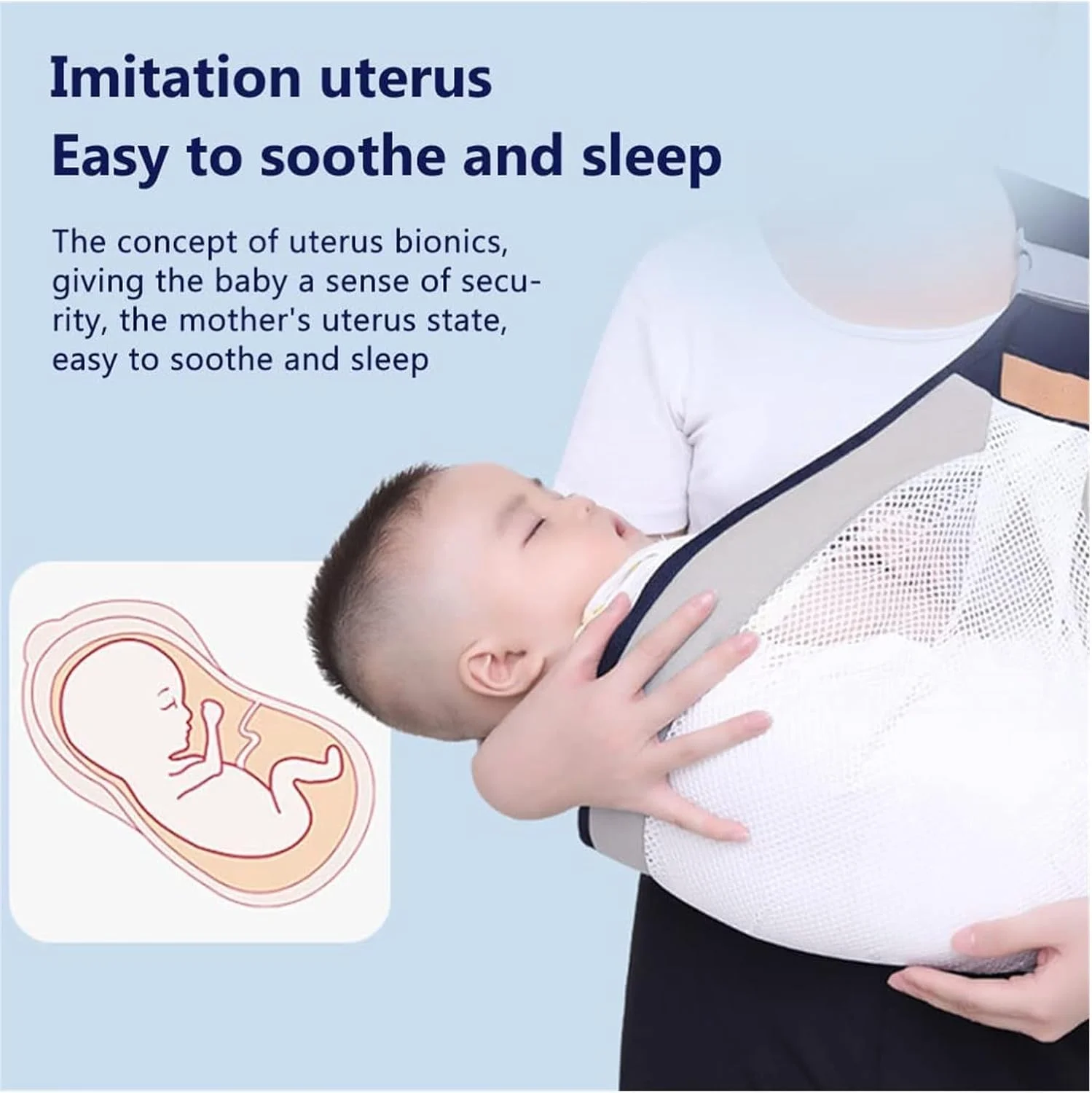 آغوشی نوزاد ارگونومیک KASTWAVE - پارچه توری سه بعدی قابل تنظیم با بند شانه ای برای کاهش فشار، مناسب استخر و ساحل (سبز)