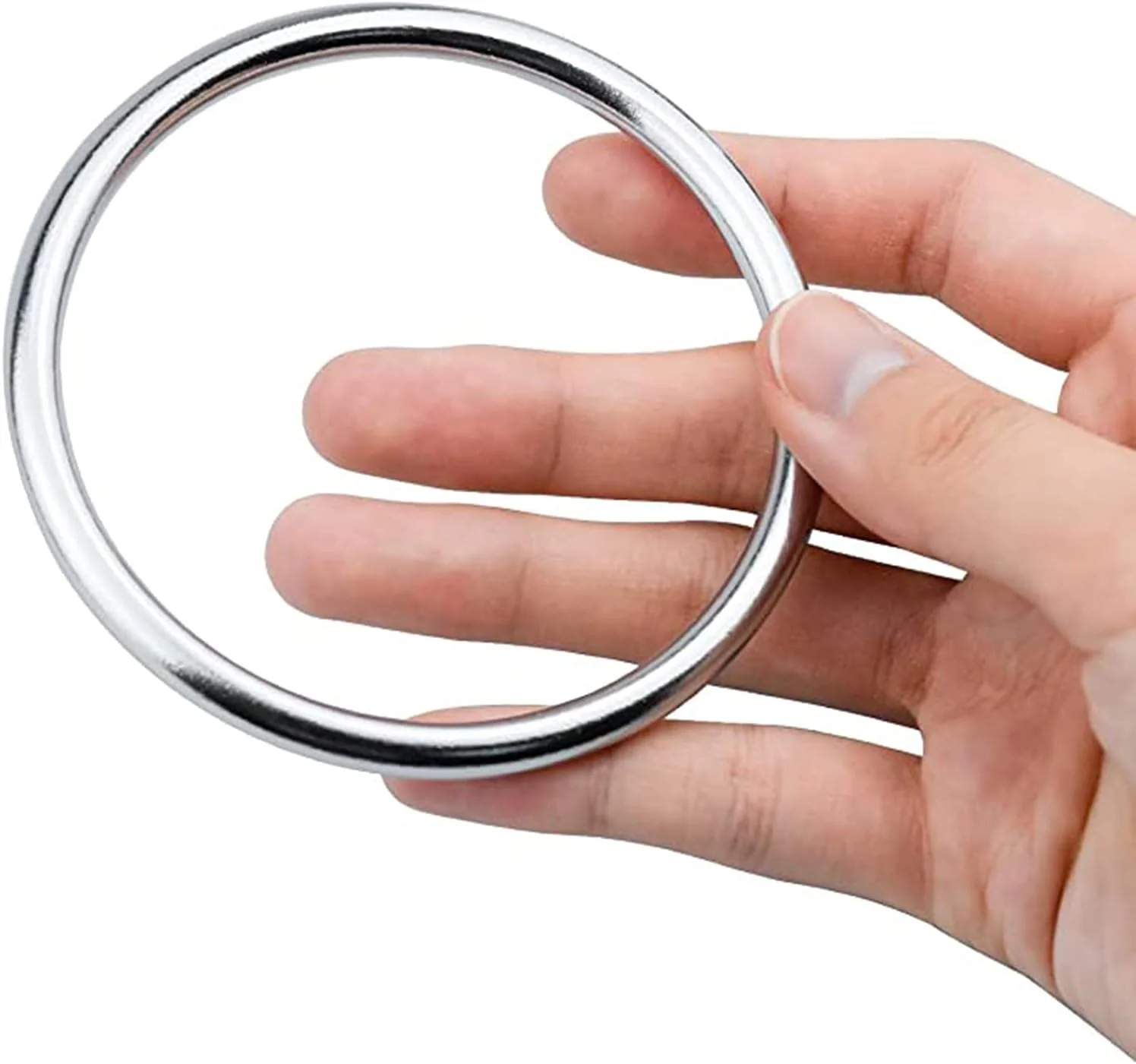 حلقه های آلومینیومی حامل نوزاد KASTWAVE، بسته 2 عددی، حلقه های پارچه ای برای نوزادان، کودکان نوپا، حامل ها و پارچه ها، نقره ای، مورد علاقه مادران - 3.5 اینچ، ایمن، بادوام، بدون تغییر شکل، حمل آسان، مناسب برای شیردهی