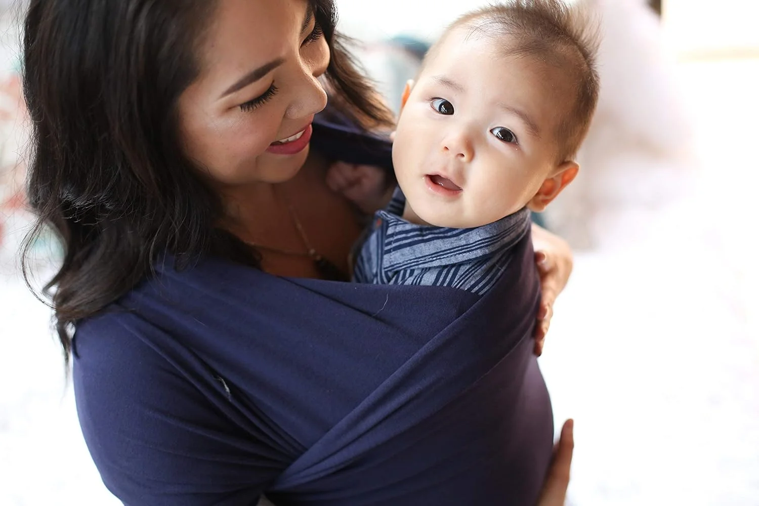 آغوشی نوزاد کاست ویو، آغوشی کشی نوزاد، مناسب برای نوزادان و کودکان، آغوشی کشی بدون دست مناسب برای نوزادان و کودکان تا وزن 15 کیلوگرم (آبی)