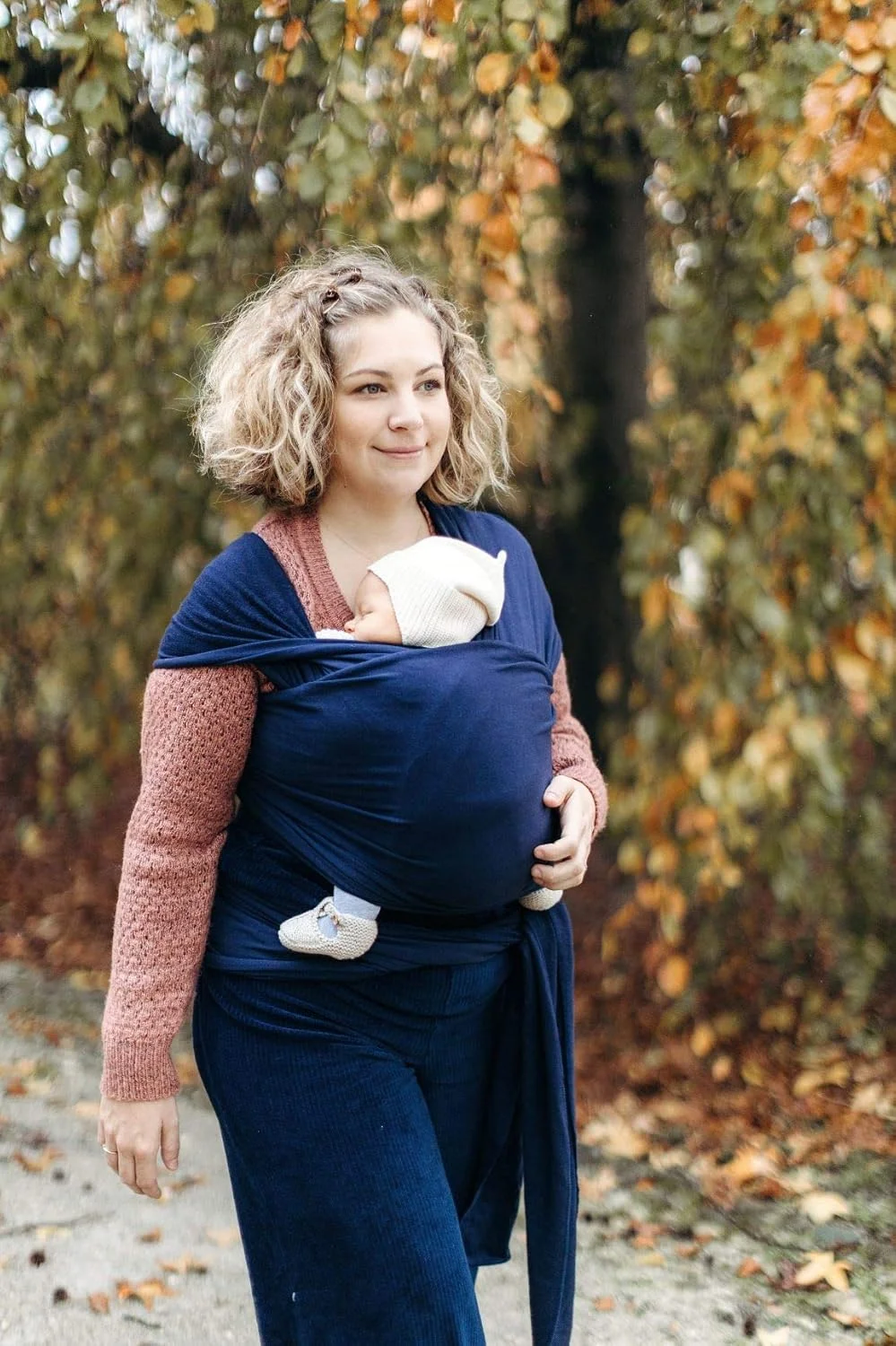 آغوشی نوزاد کاست ویو، آغوشی کشی نوزاد، مناسب برای نوزادان و کودکان، آغوشی کشی بدون دست مناسب برای نوزادان و کودکان تا وزن 15 کیلوگرم (آبی)