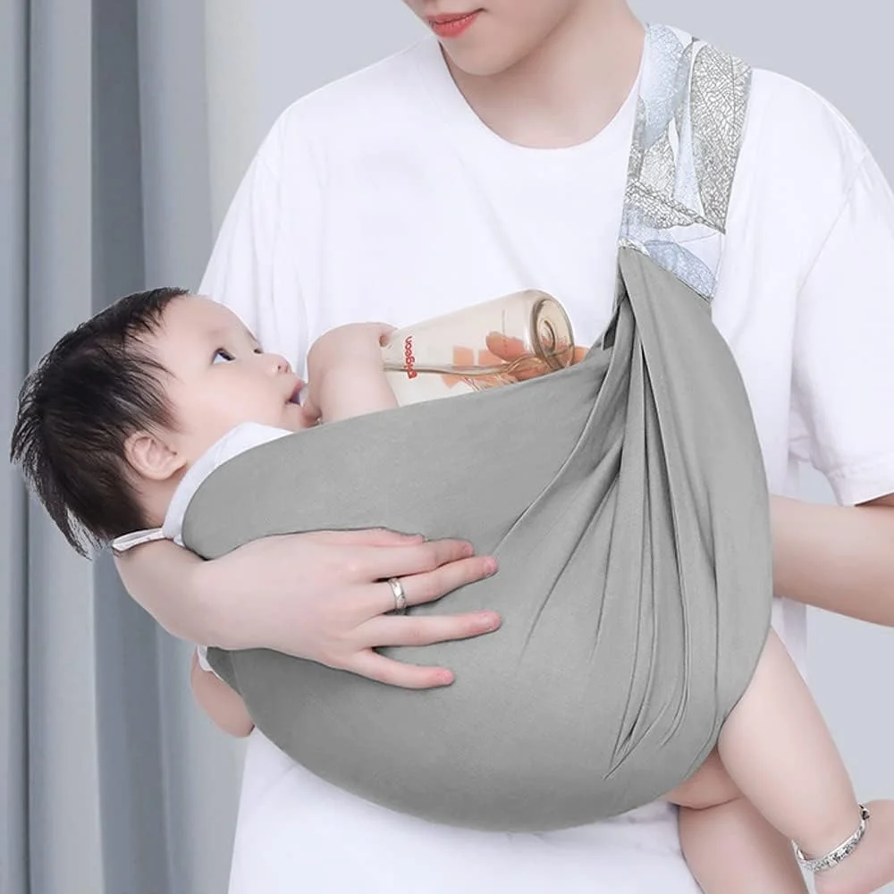 آغوشی نوزاد KASTWAVE، آغوشی نوزاد از بدو تولد، آغوشی نرم و قابل حمل نوزاد، آغوشی قابل تنظیم یک طرفه روی شانه، خشک شدن سریع، بند شانه ضخیم و پهن برای نوزاد 0-24 ماهه