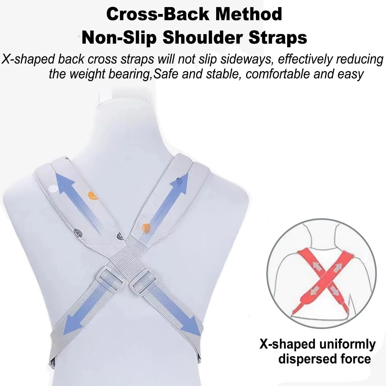 آغوشی نوزاد 4 در 1 مناسب نوزاد تا نوپا، آغوشی نرم برای نوزاد، بند شانه توری و قابل تنفس، آغوشی برای دختر و پسر 3.6 تا 20 کیلوگرم (خاکستری)