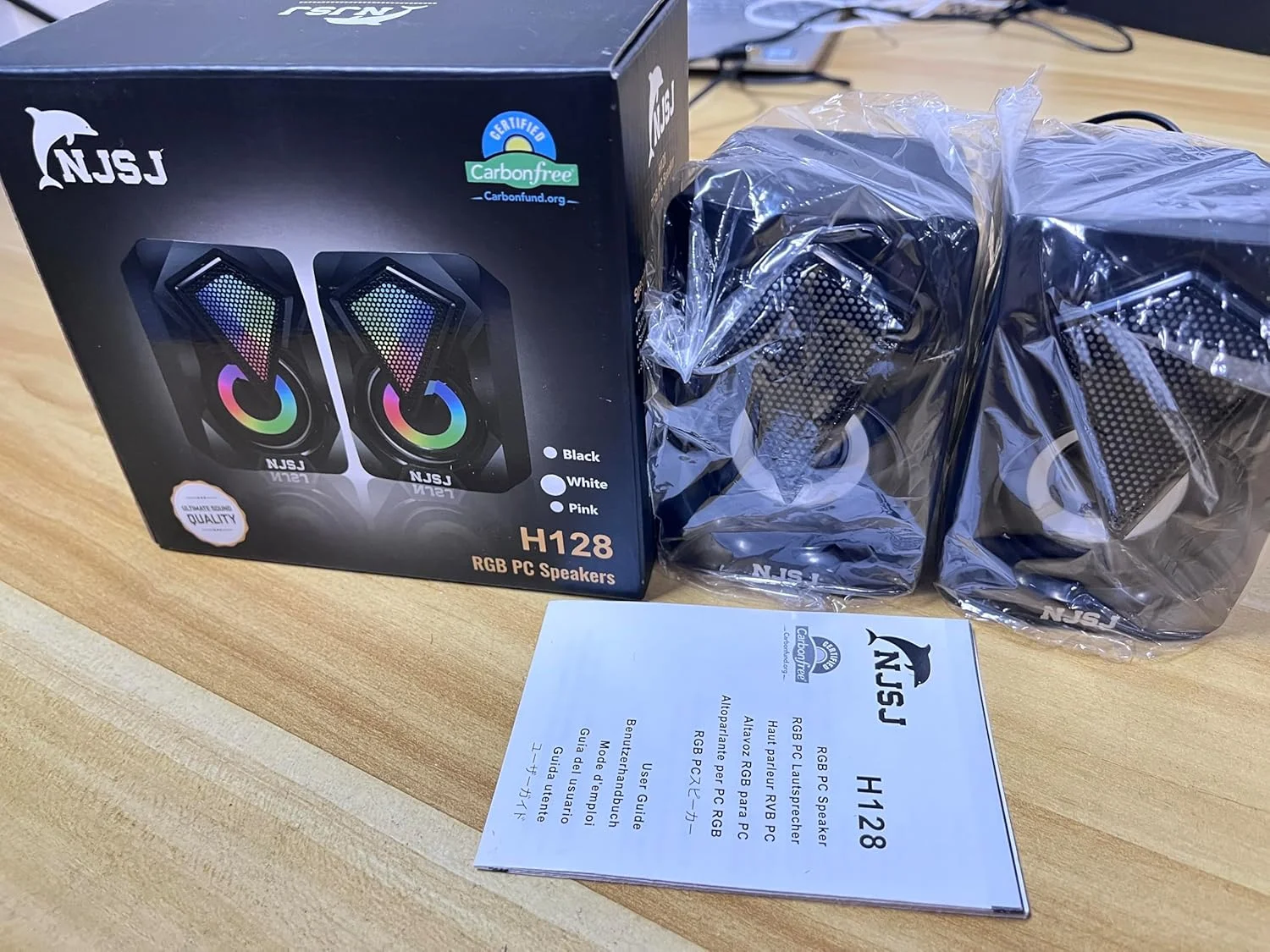 اسپیکر کامپیوتر NJSJ برای دسکتاپ یا لپ تاپ، اسپیکرهای 6 واتی USB با صدای واضح، اسپیکرهای کوچک سیم دار و نورانی Plug and Play برای مانیتور دسکتاپ کامپیوتر، پلی استیشن، iMac اسپیکر کامپیوتر NJSJ برای دسکتاپ یا لپ تاپ، اسپیکرهای 6 واتی USB با صدای واضح، اسپیکرهای کوچک سیم دار و نورانی Plug and Play برای مانیتور دسکتاپ کامپیوتر، پلی استیشن، iMac