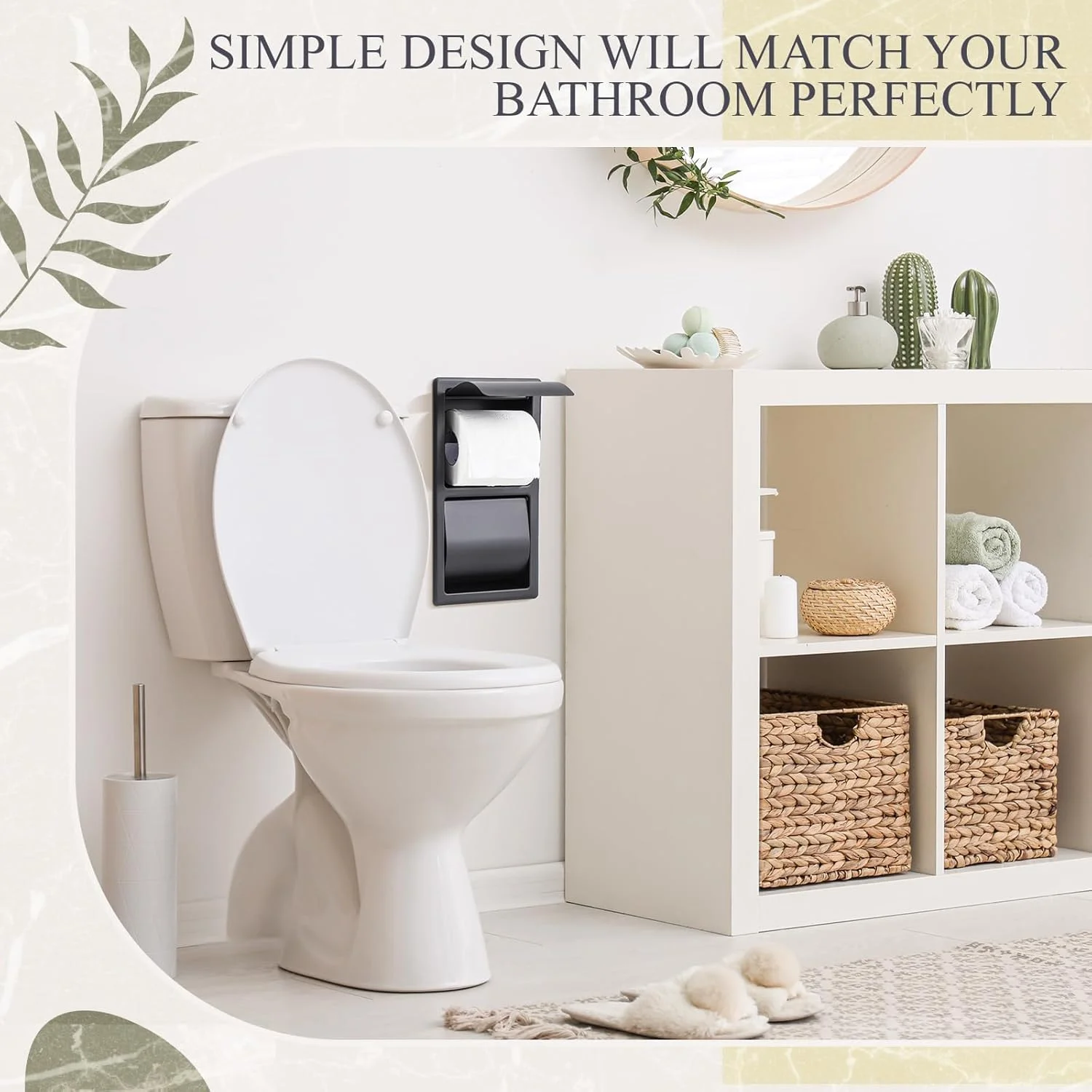 جای دستمال توالت دو رولی توکار Yalikop، استیل ضد زنگ 304، نگهدارنده عمودی دستمال کاغذی توالت برای بازسازی حمام، داخل دیوار، با روکش مشکی مات مدرن جای دستمال توالت دو رولی توکار Yalikop، استیل ضد زنگ 304، نگهدارنده عمودی دستمال کاغذی توالت برای بازسازی حمام، داخل دیوار، با روکش مشکی مات مدرن