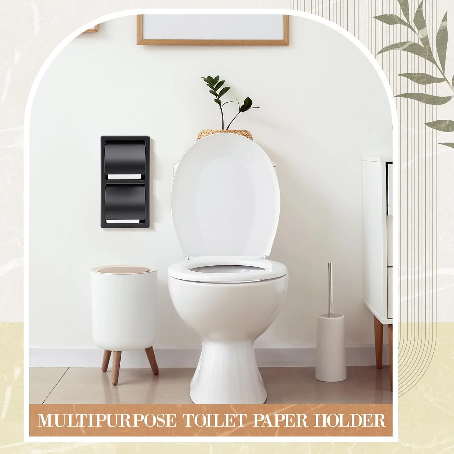 جای دستمال توالت دو رولی توکار Yalikop، استیل ضد زنگ 304، نگهدارنده عمودی دستمال کاغذی توالت برای بازسازی حمام، داخل دیوار، با روکش مشکی مات مدرن جای دستمال توالت دو رولی توکار Yalikop، استیل ضد زنگ 304، نگهدارنده عمودی دستمال کاغذی توالت برای بازسازی حمام، داخل دیوار، با روکش مشکی مات مدرن