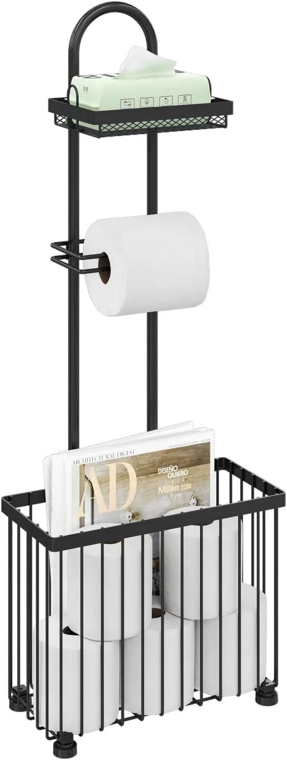 نگهدارنده دستمال توالت ایستاده X-cosrack مشکی مدل MY-E-TPH-BK-US