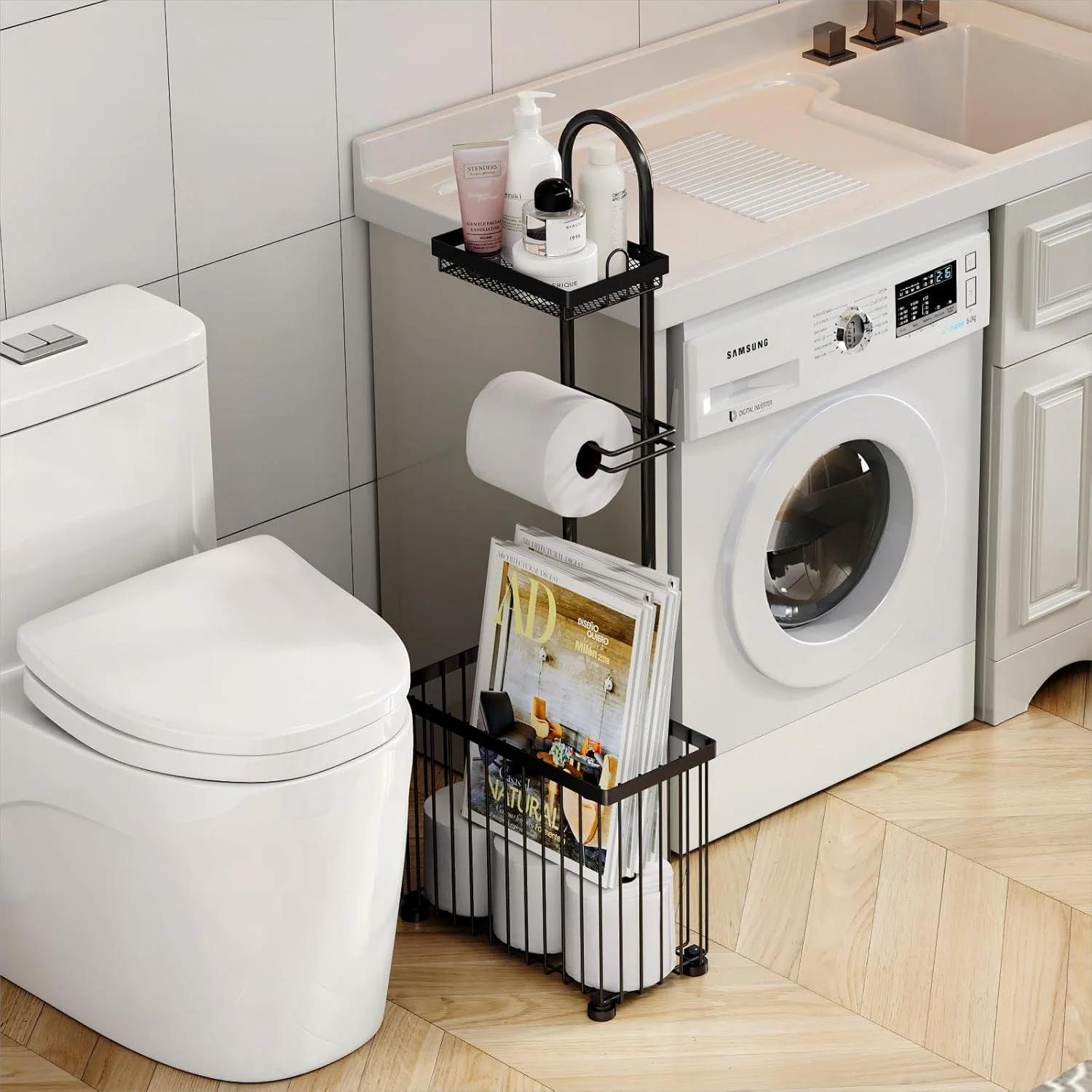 نگهدارنده دستمال توالت ایستاده X-cosrack مشکی مدل MY-E-TPH-BK-US