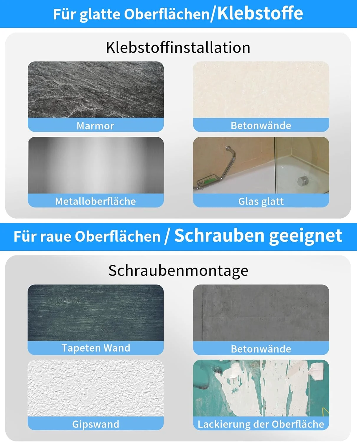 نگهدارنده کاغذ توالت WZRUA، بدون نیاز به سوراخکاری، خود چسب، مشکی مات، دارای جعبه دستمال مرطوب، استیل ضد زنگ، ضد اثر انگشت، نصب دیواری مناسب برای حمام