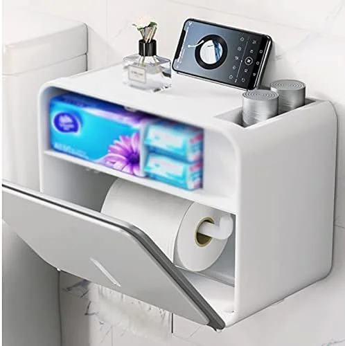 جا دستمال کاغذی دو لایه WXYZABC، جعبه نگهداری ضد آب، قفسه دستمال بهداشتی پانچ، جعبه سازمان دهنده کیسه زباله