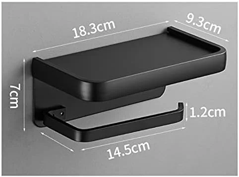 نگهدارنده دستمال توالت دیواری WXYZABC با قفسه نگهداری تلفن، لوازم جانبی حمام