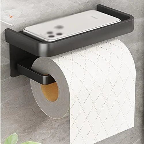 نگهدارنده دستمال توالت دیواری WXYZABC با قفسه نگهداری تلفن، لوازم جانبی حمام